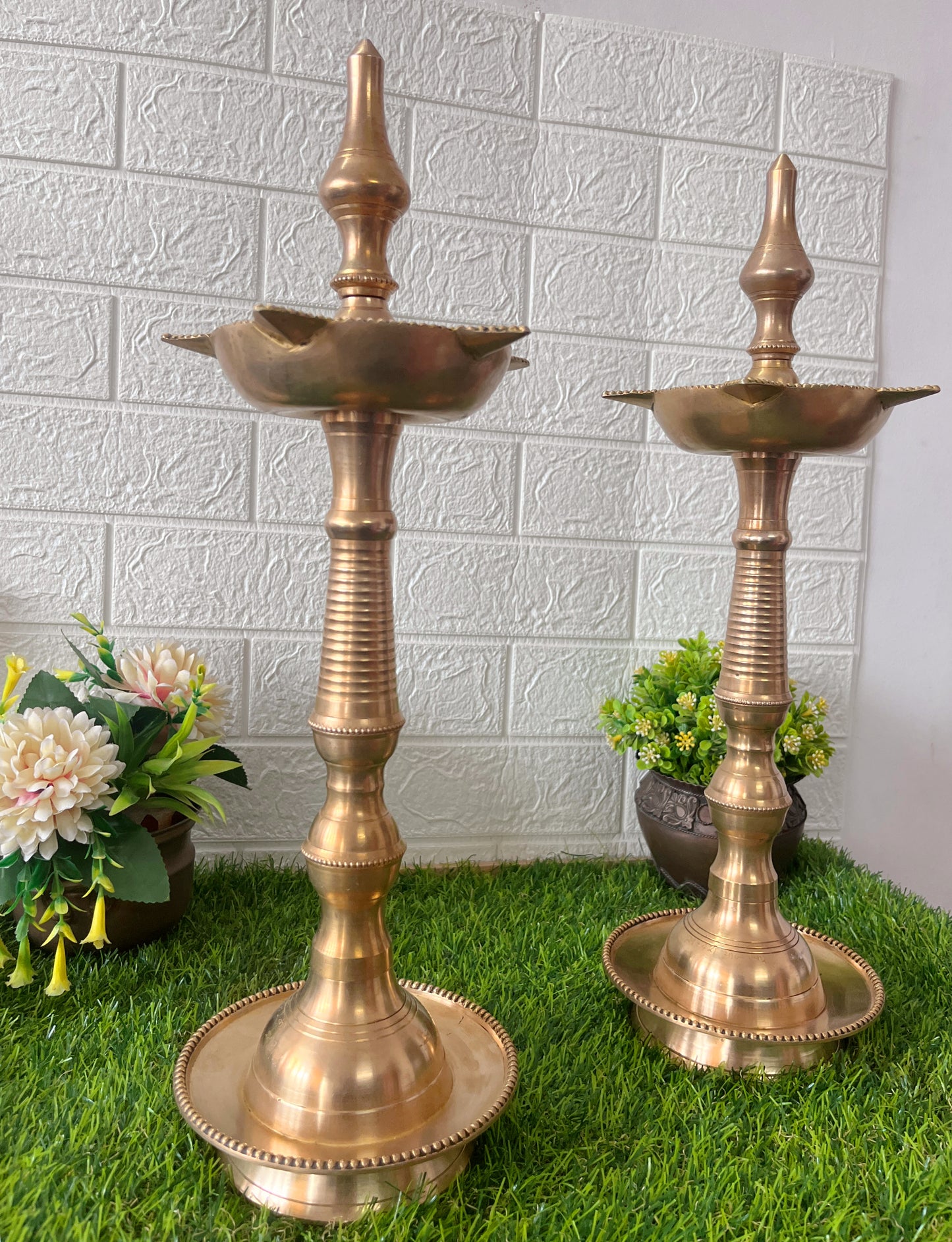 Brass Samay In Pair - Antique Diya