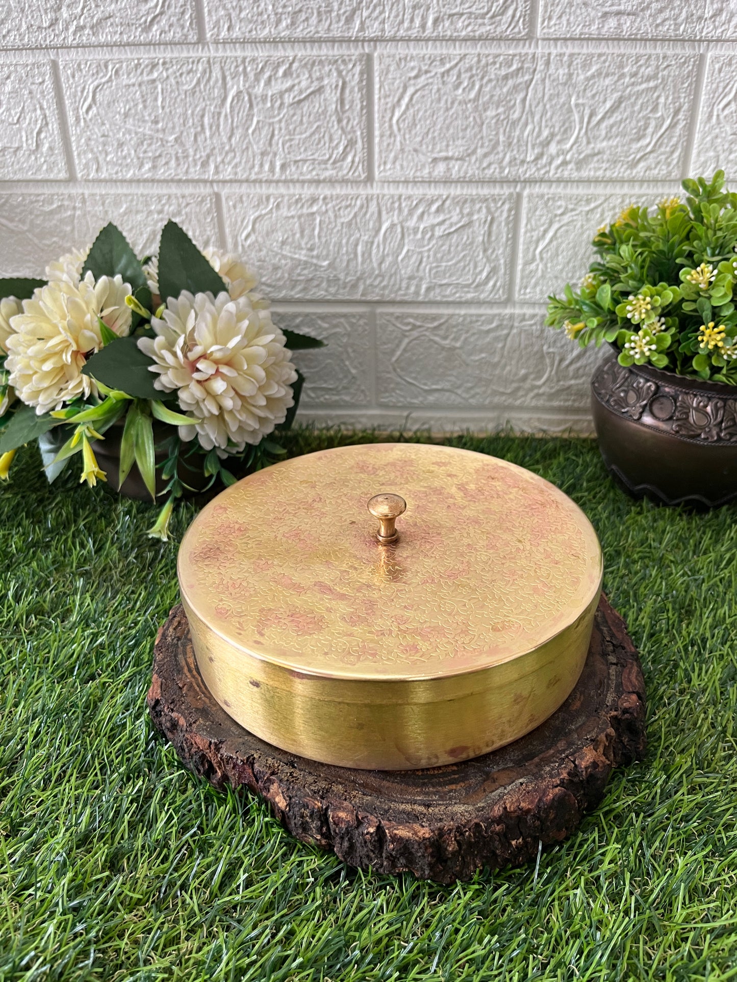 Brass Spice Box - Antique Masala Dabba