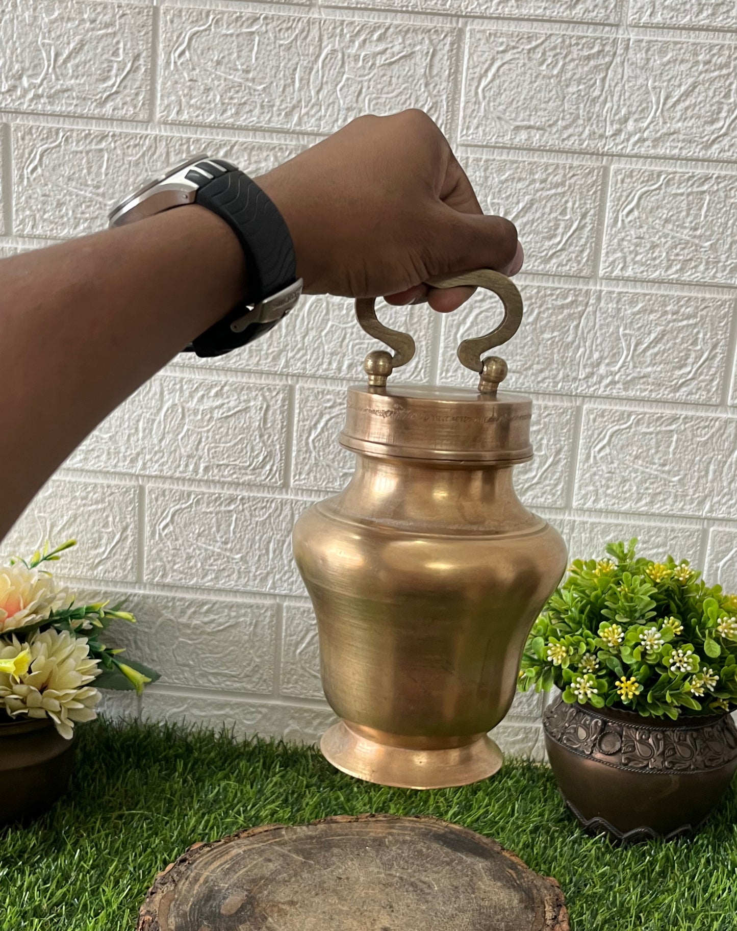 Antique Rare Brass Gangajal Lota