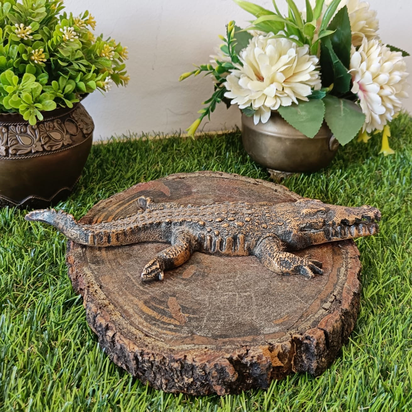 Brass Crocodile by Bombay Antiques - Antique Animal figurine