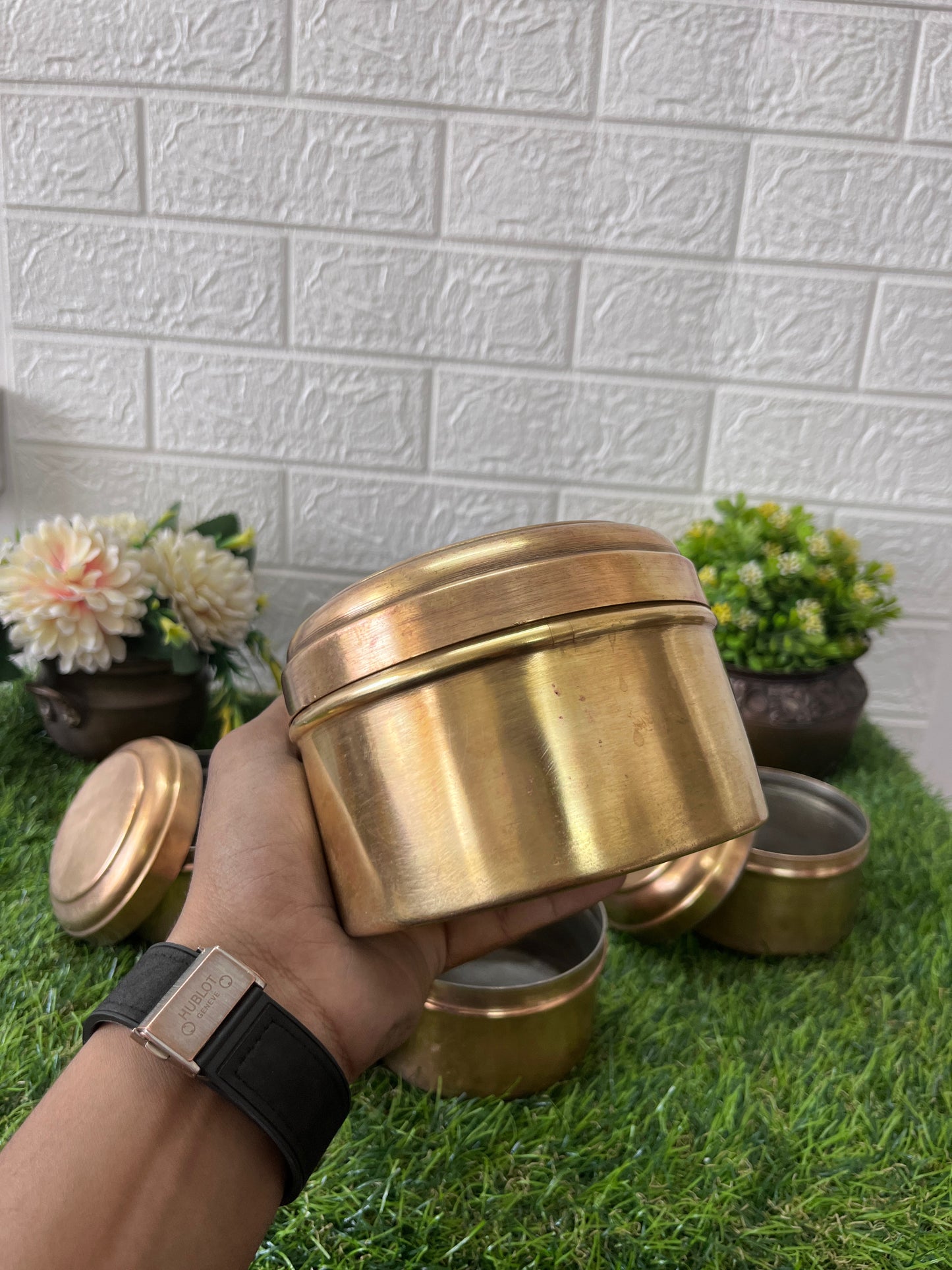 Brass Dabba Set - Antique Storage Items