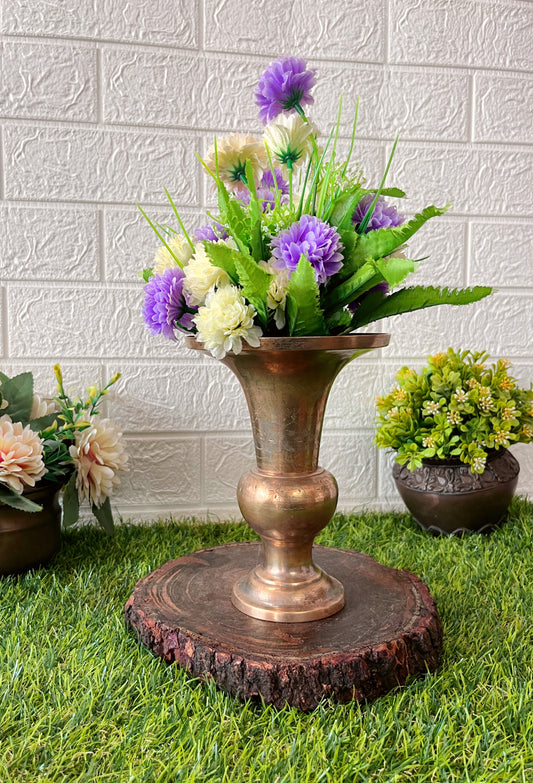 Brass Handwork Flower Vase - Antique Phooladaan