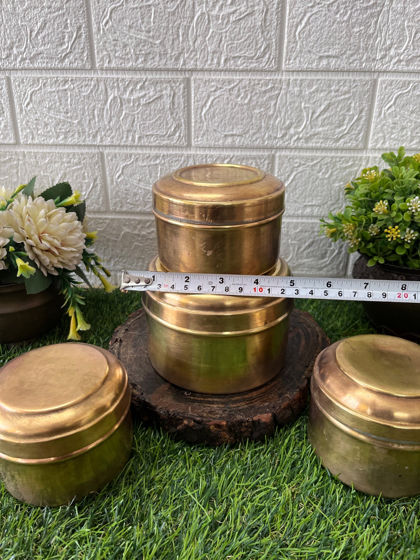 Brass Dabba Set - Antique Storage Items