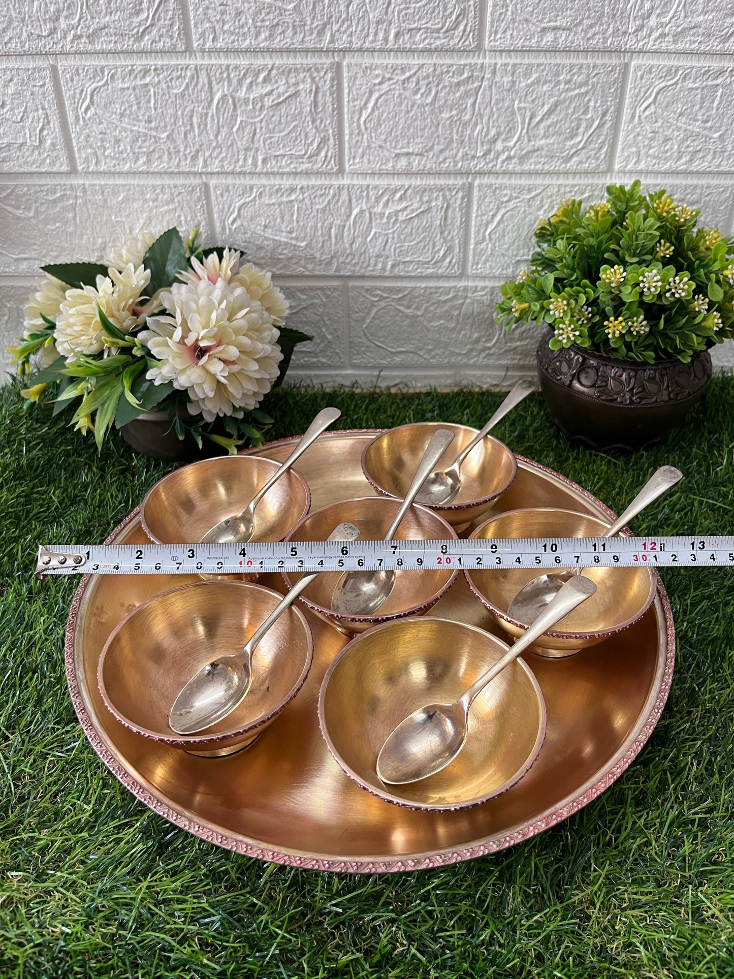 Brass Dessert Set - Antique Serving Item