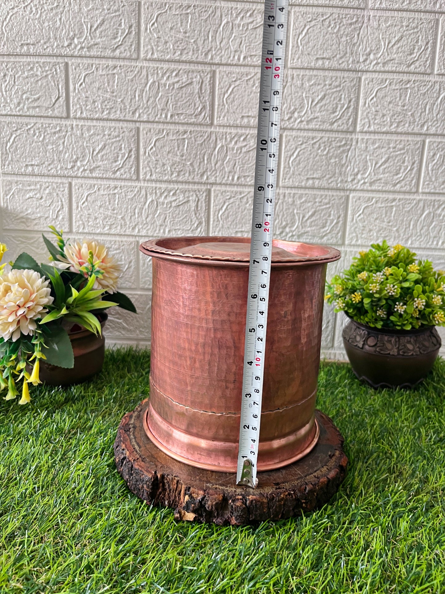 Copper Small Water Tank With Lid - Antique Storage Item