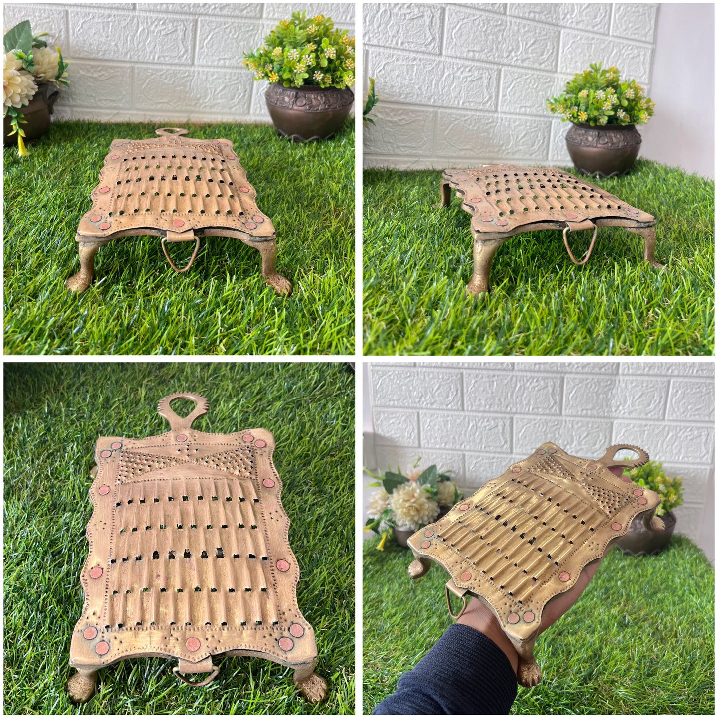 Rare Brass Grater - Antique Khichni