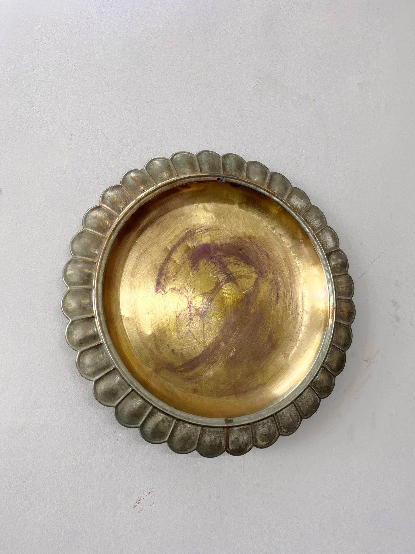 Brass Big Wall Hanging Plate - Antique Decor Items