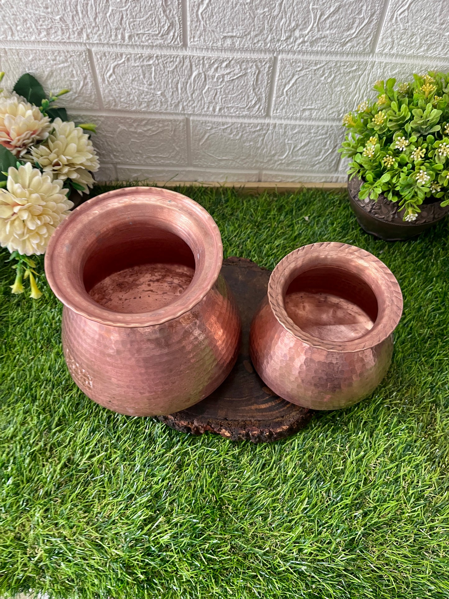 Antique Copper Kalash In Pair