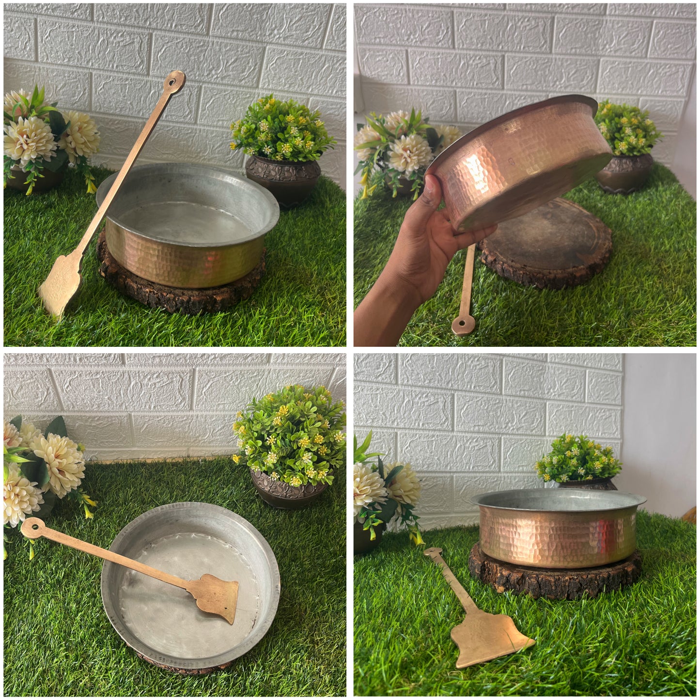 Antique Brass Langadi With Ladle