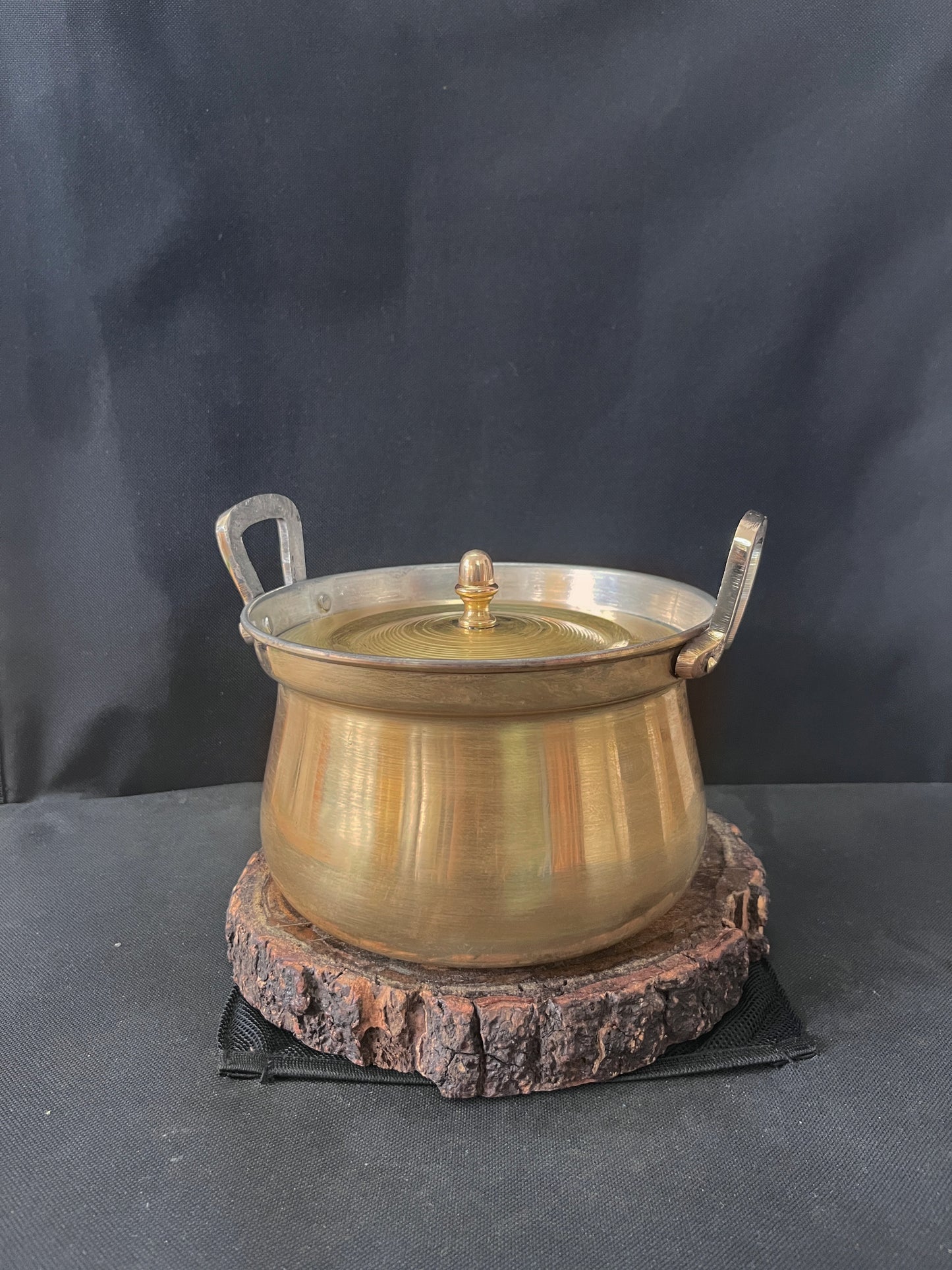 Brass Vintage Big Size Cha Patra - Bombay Antiques Approved