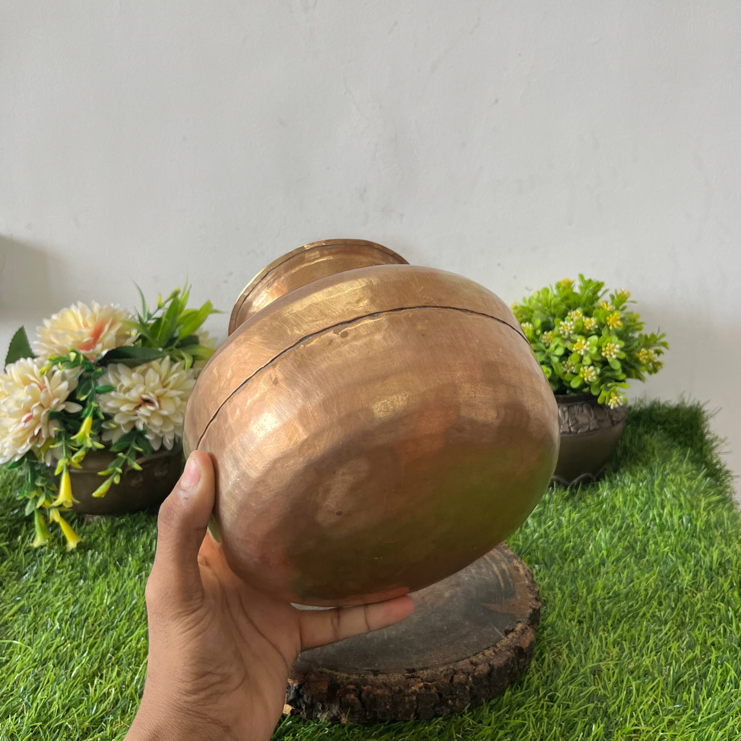 Brass Heavy Cooking Pot - Antique Handi