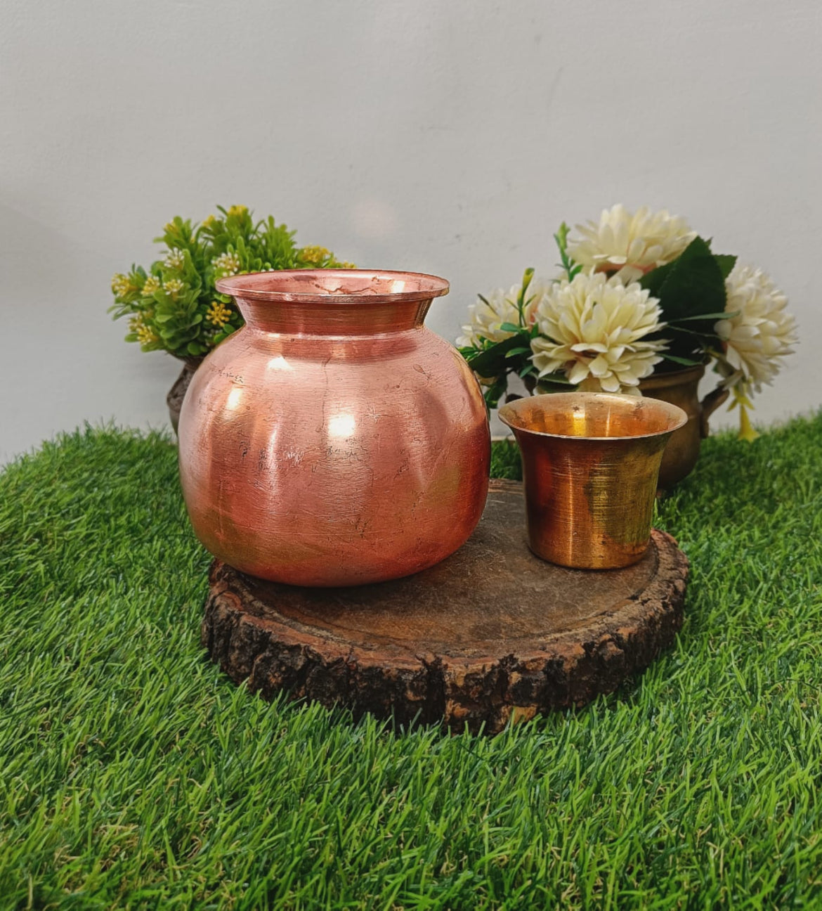 Antique Copper Lota And Pela