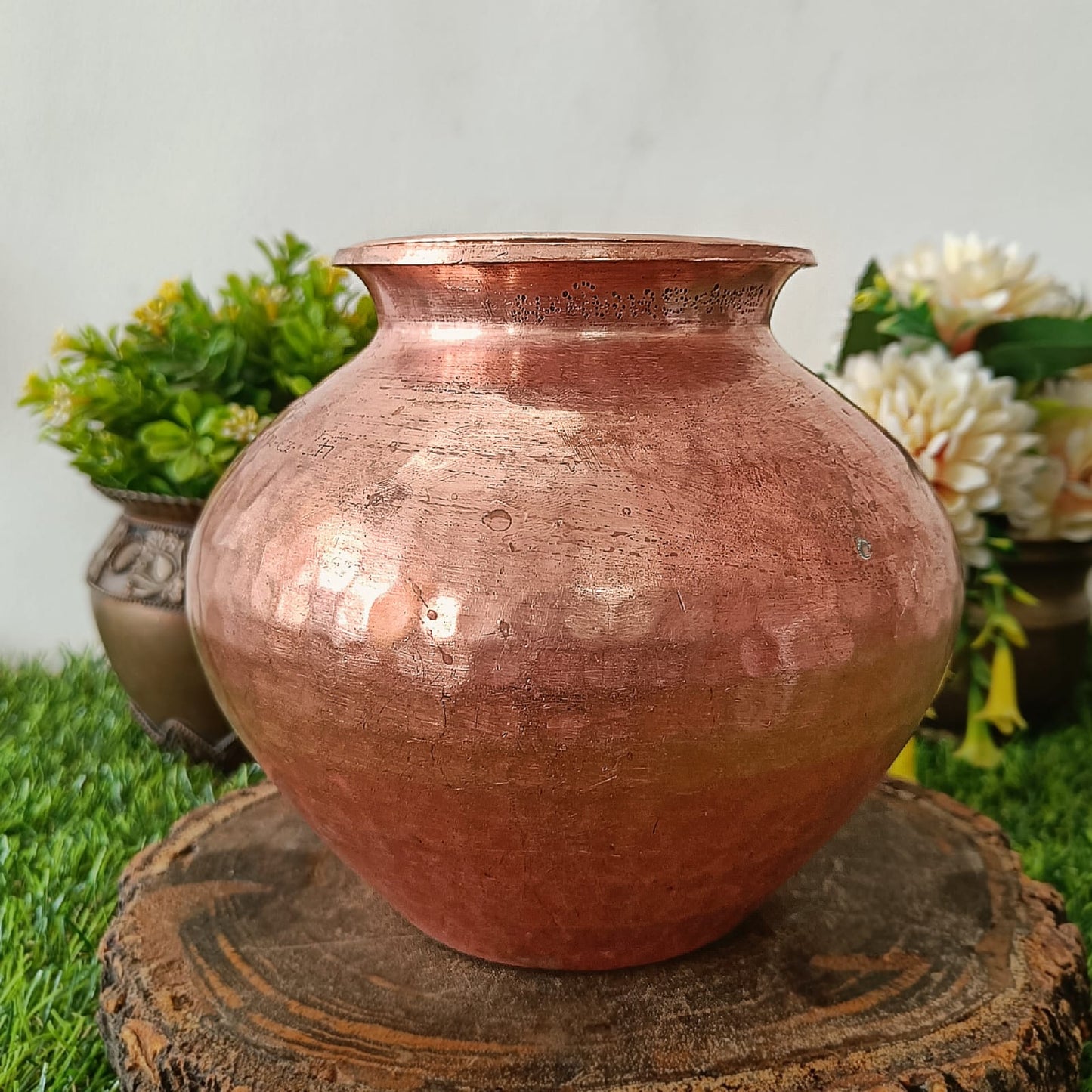 Antique Copper Kalash And Pela