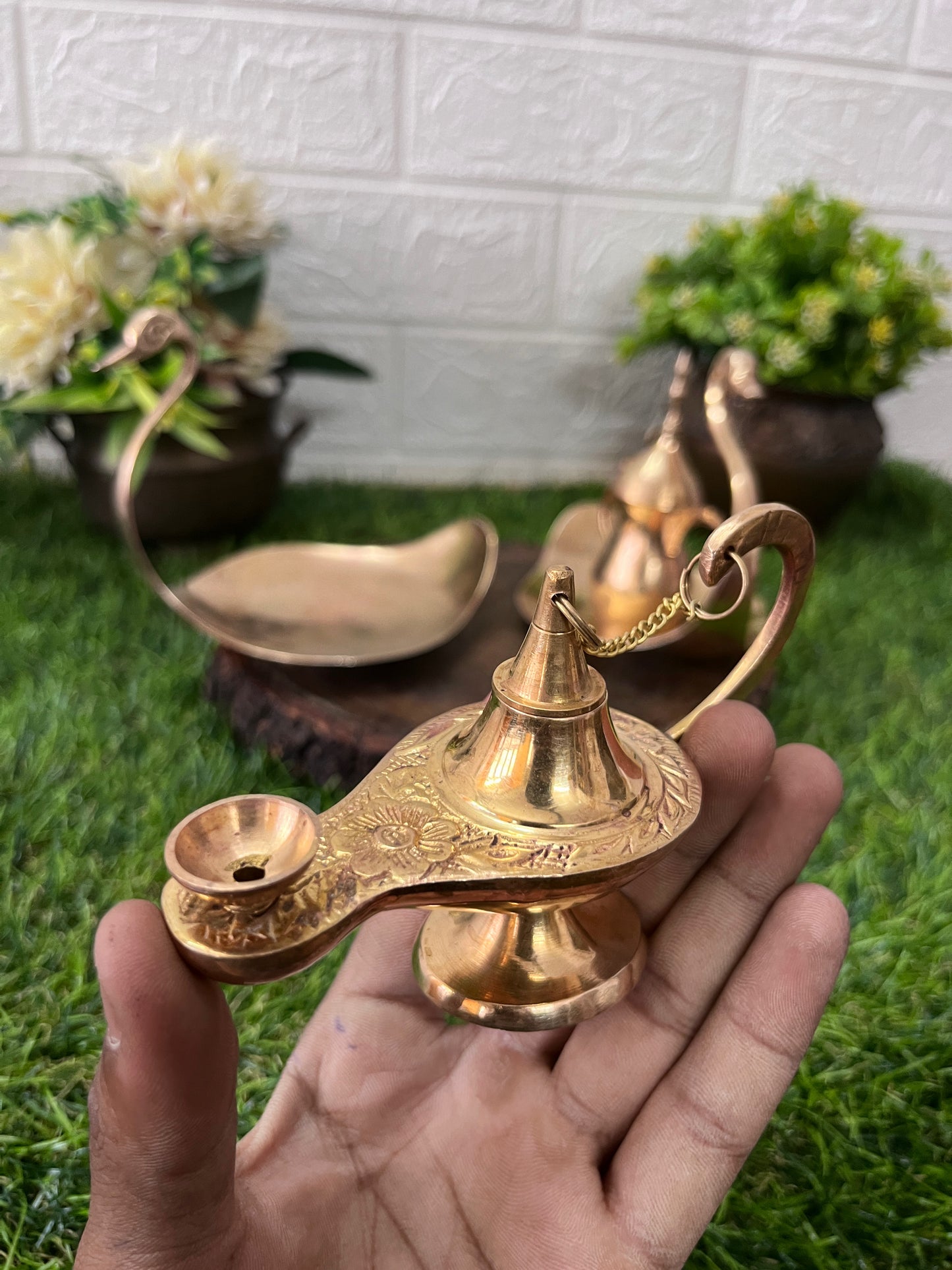 Brass Swan Decor In Pair - Antique Decor Item