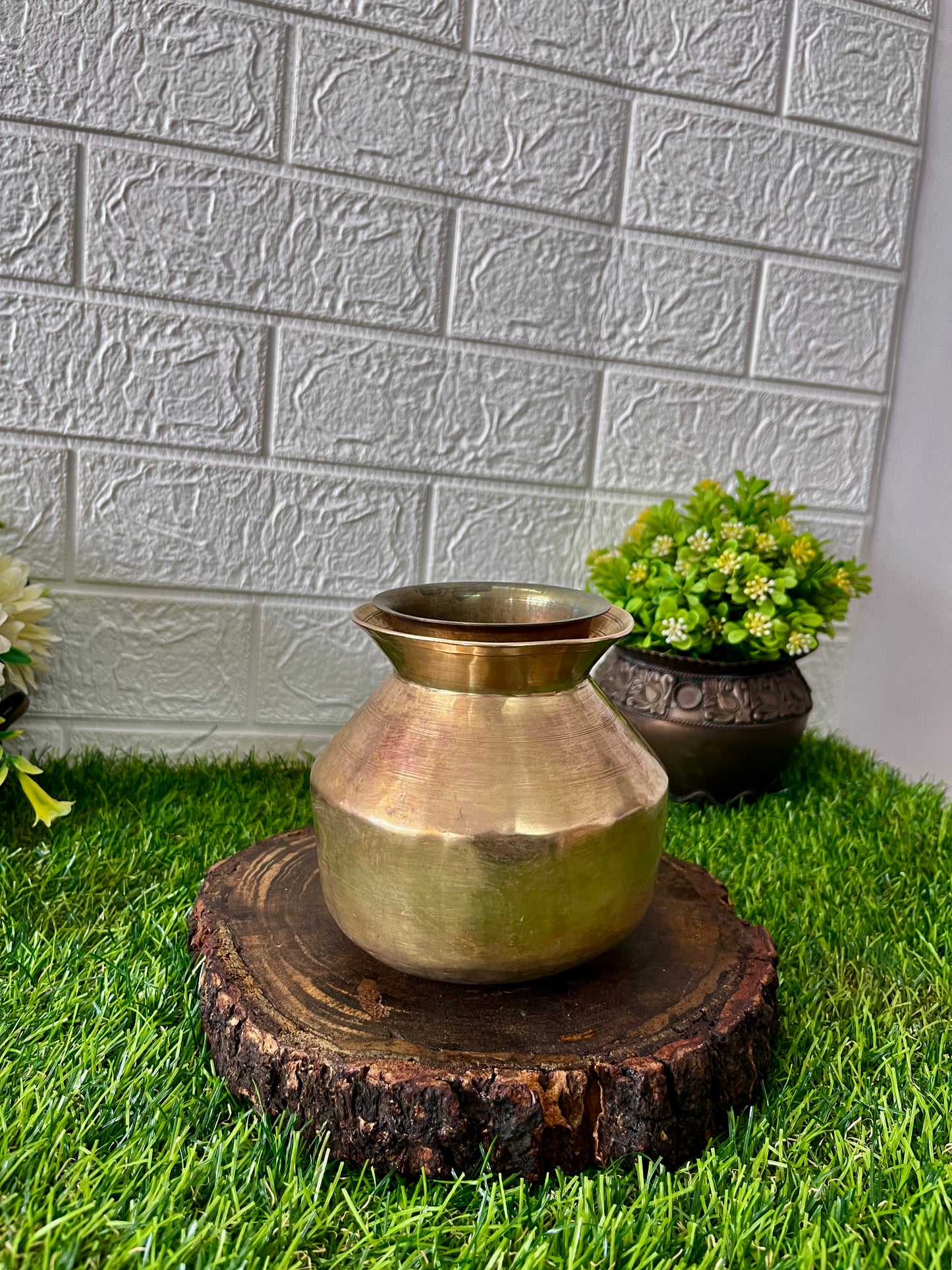 Antique Brass Kalash With Pela