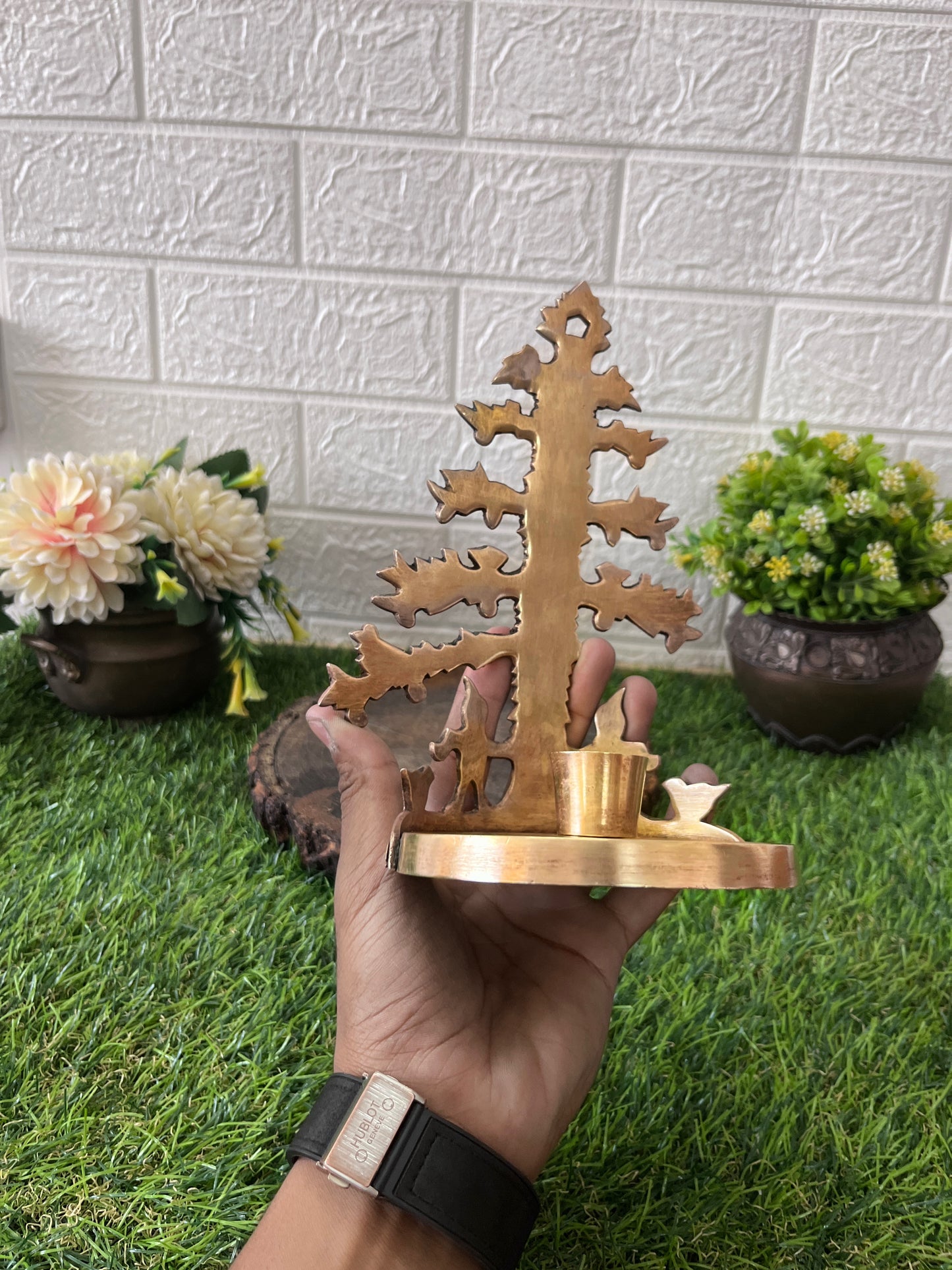 Brass Candle Holder - Antique Mombatti Stand