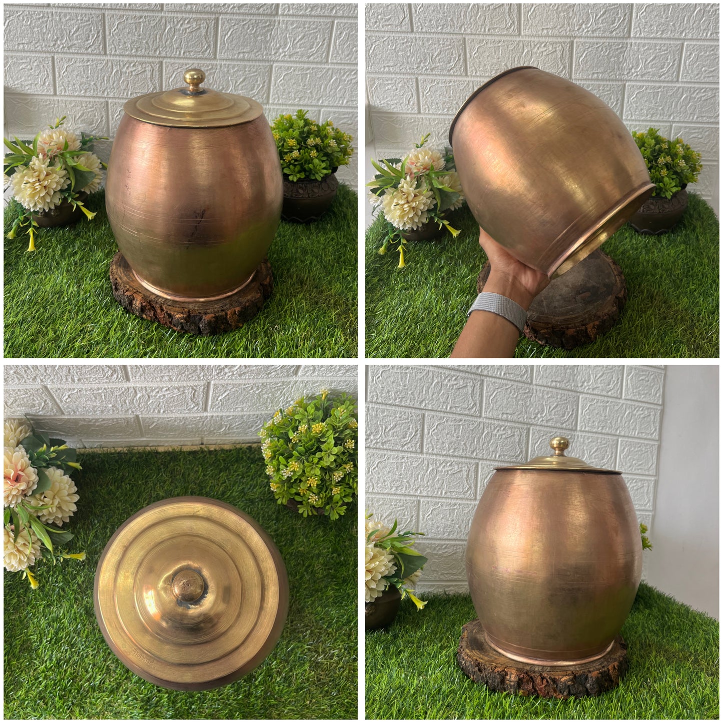 Antique Brass Rare Shape Storage Box