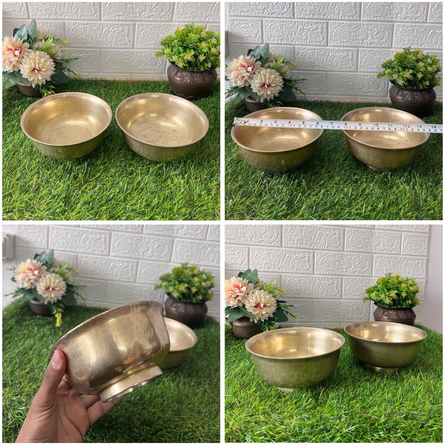 Bronze Bowls In Pair - Antique Serving items