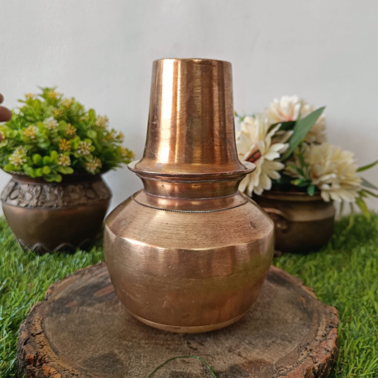 Brass Kalash And Pela - Antique Lota