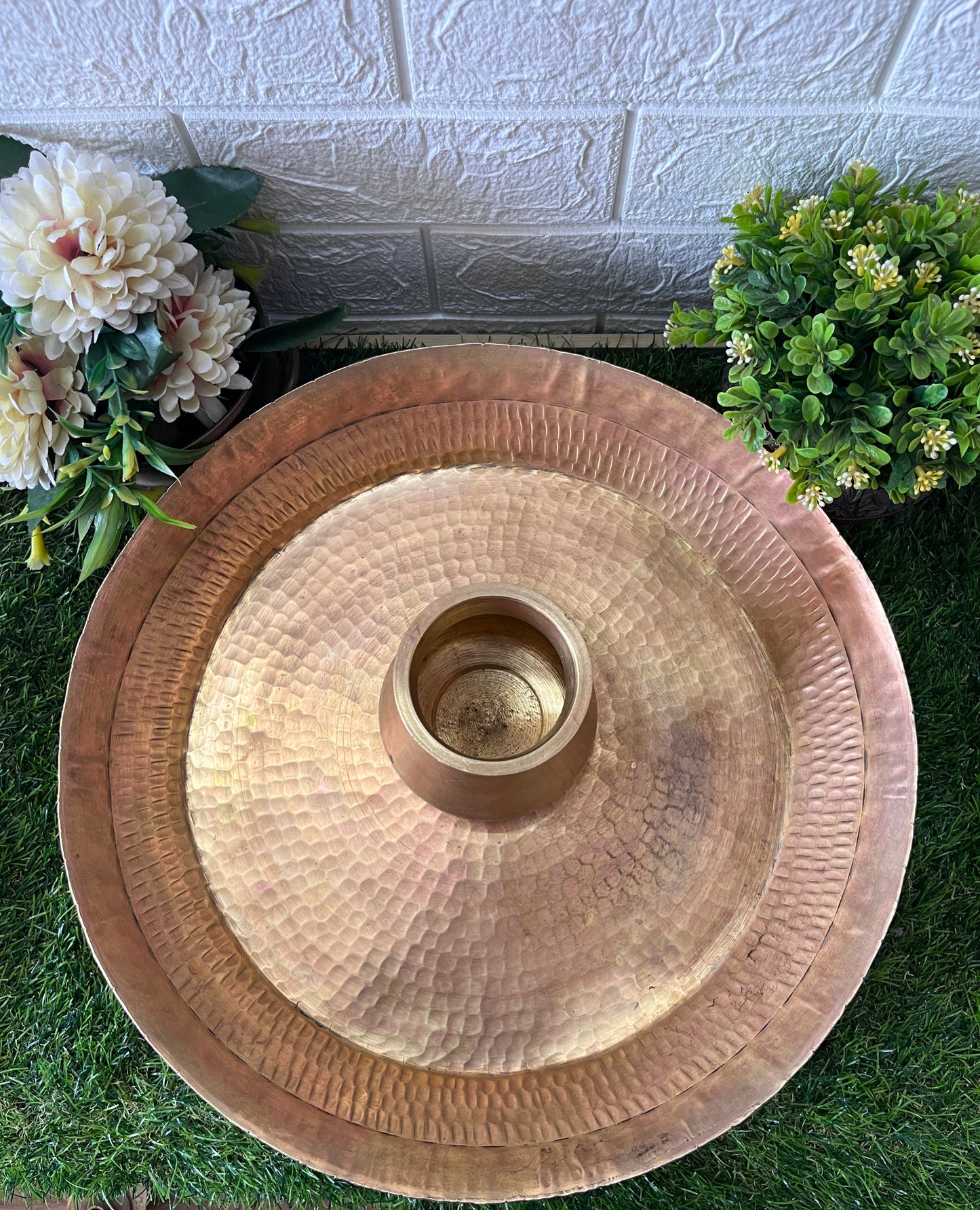 Brass Parat And Kalash - Antique Dough Kneading Set