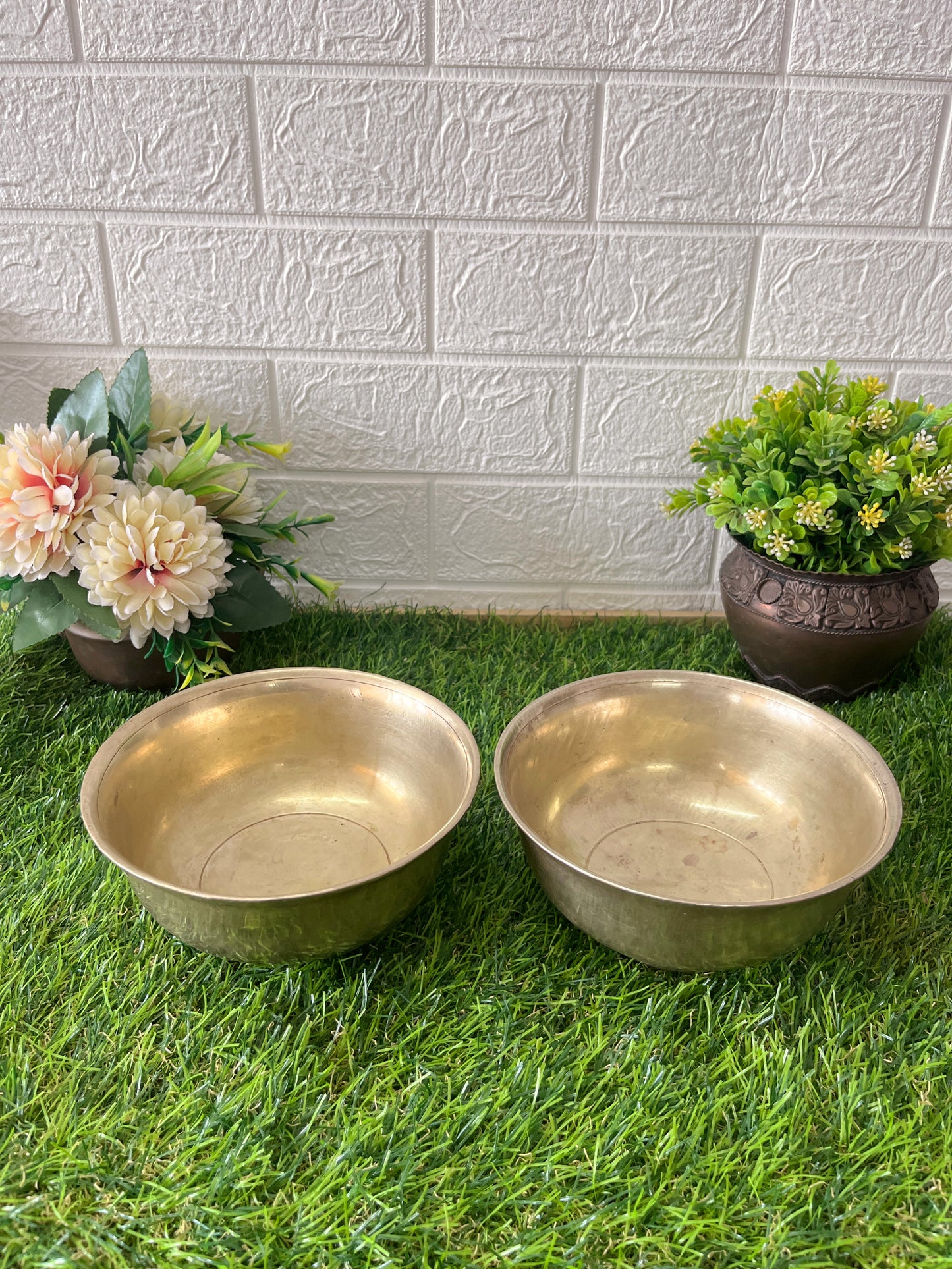 Bronze Bowls In Pair - Antique Serving items