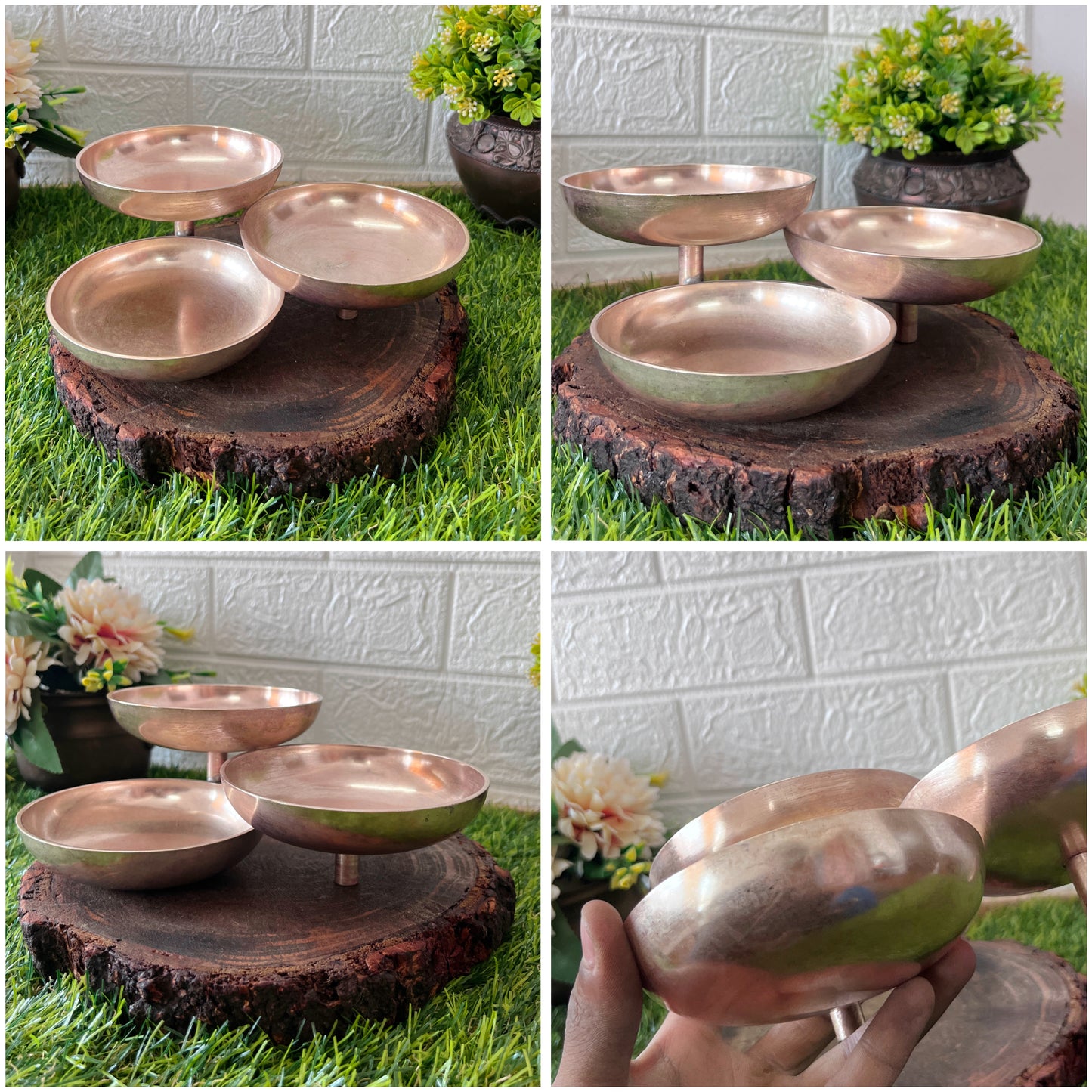 Brass Serving Bowl - Antique Serving Bowl for decor