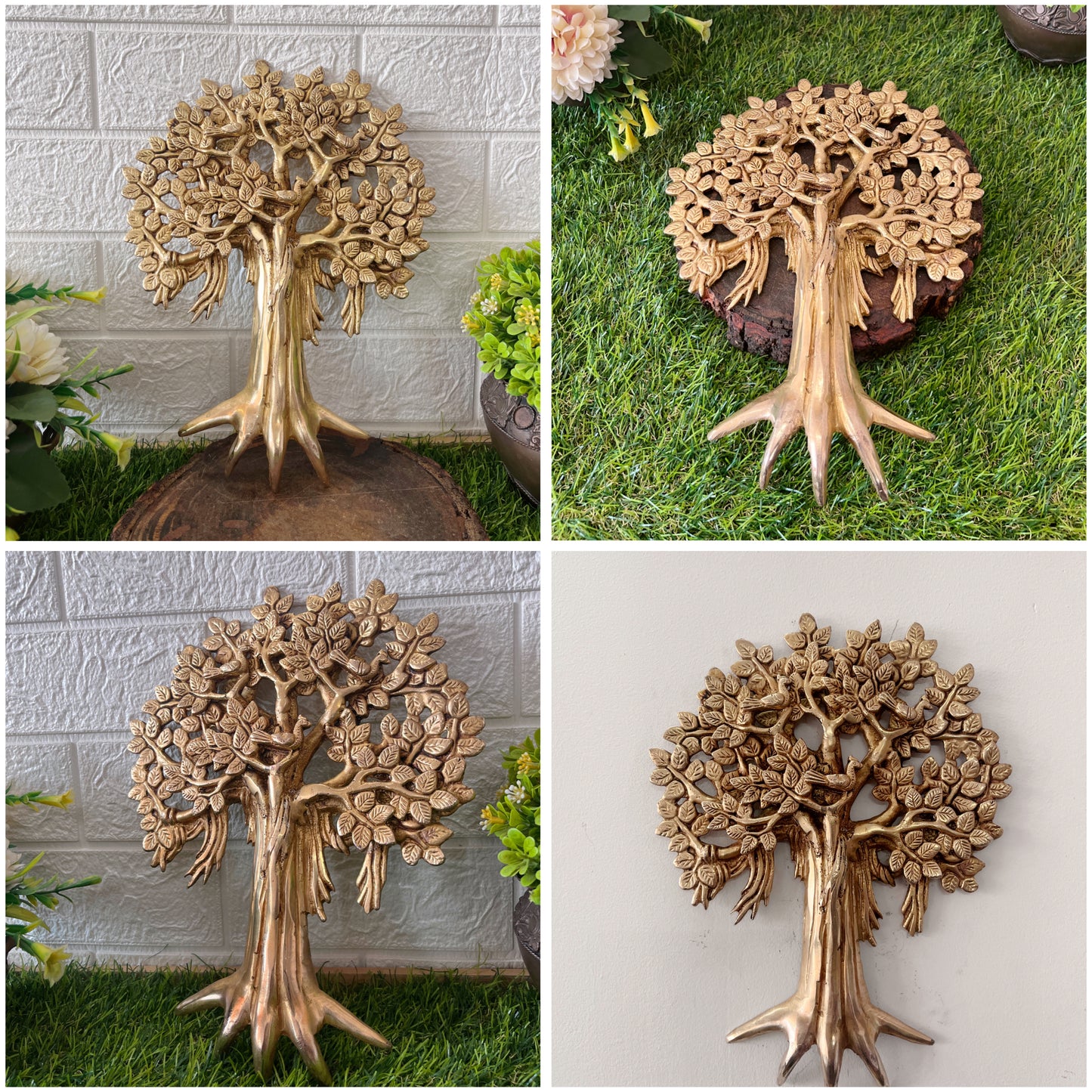 Brass Tree For Decor - Antique Wall Decor Item