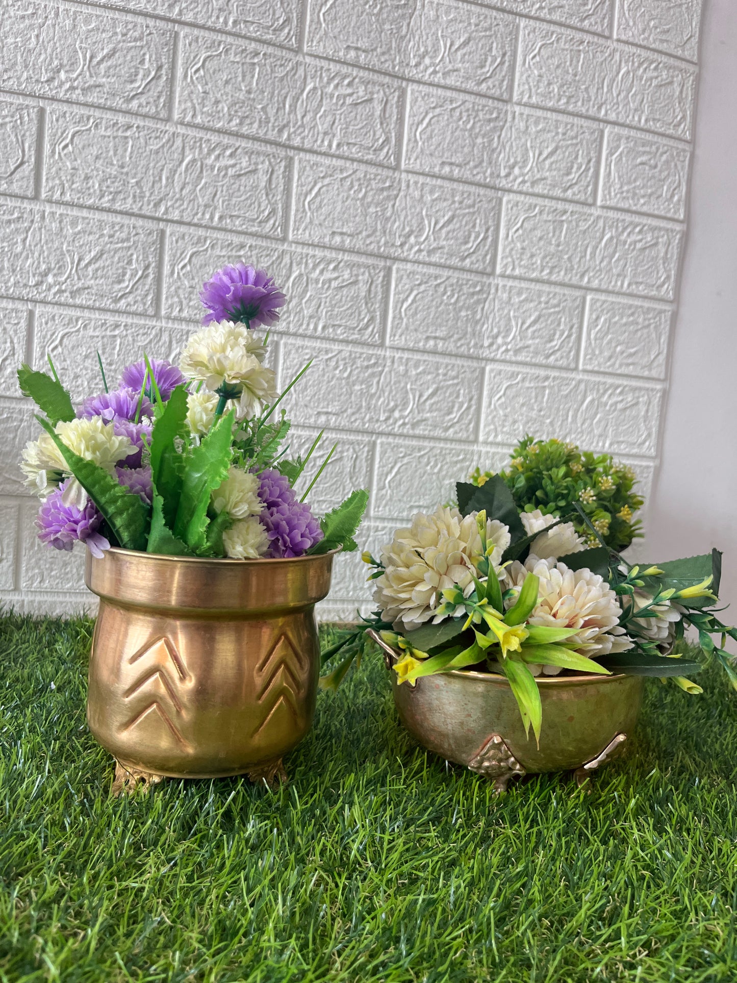 Brass Flower Pot - Antique Decors