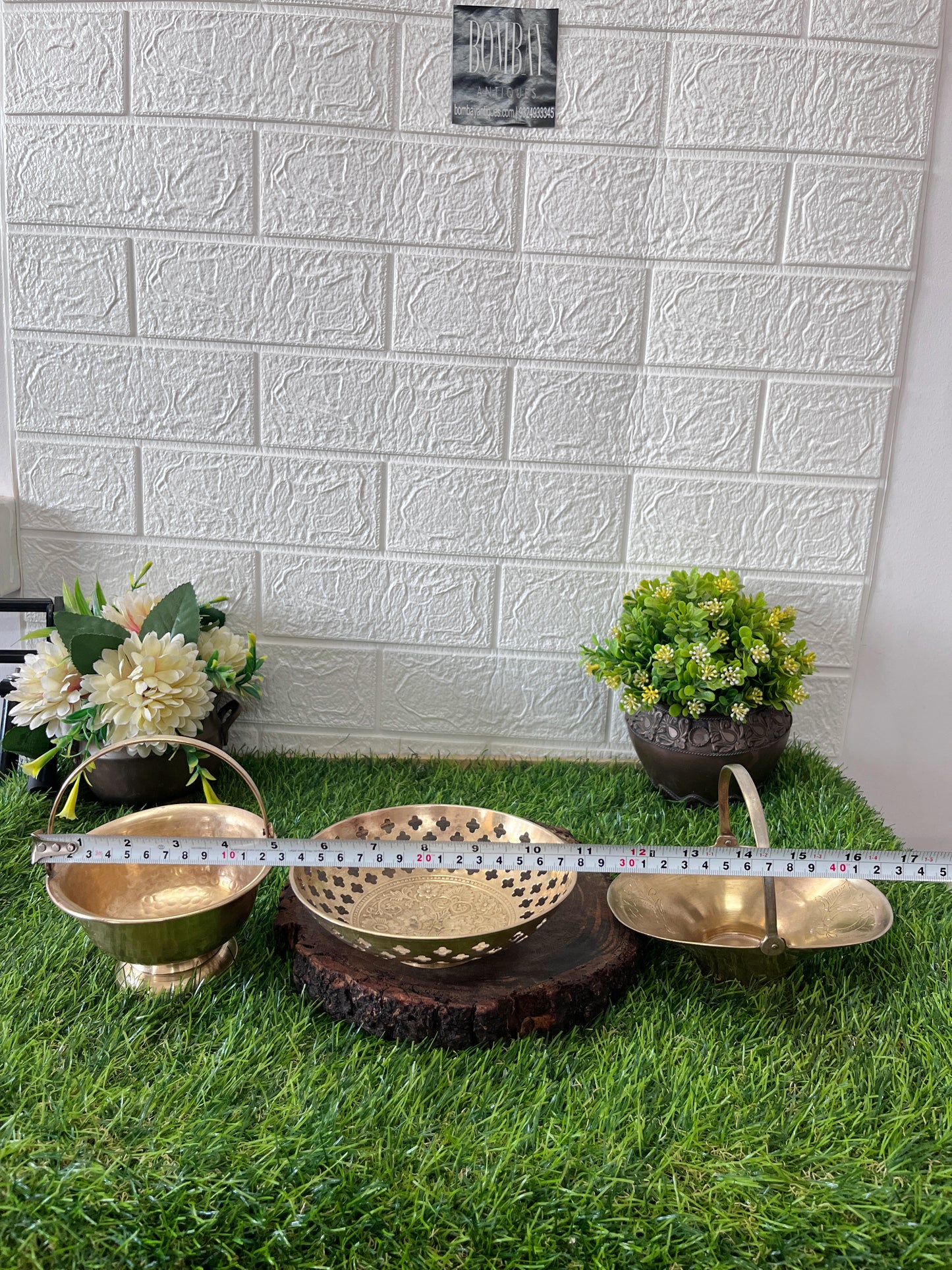 Brass Decor Bowls - Antique Brass Set Of 3