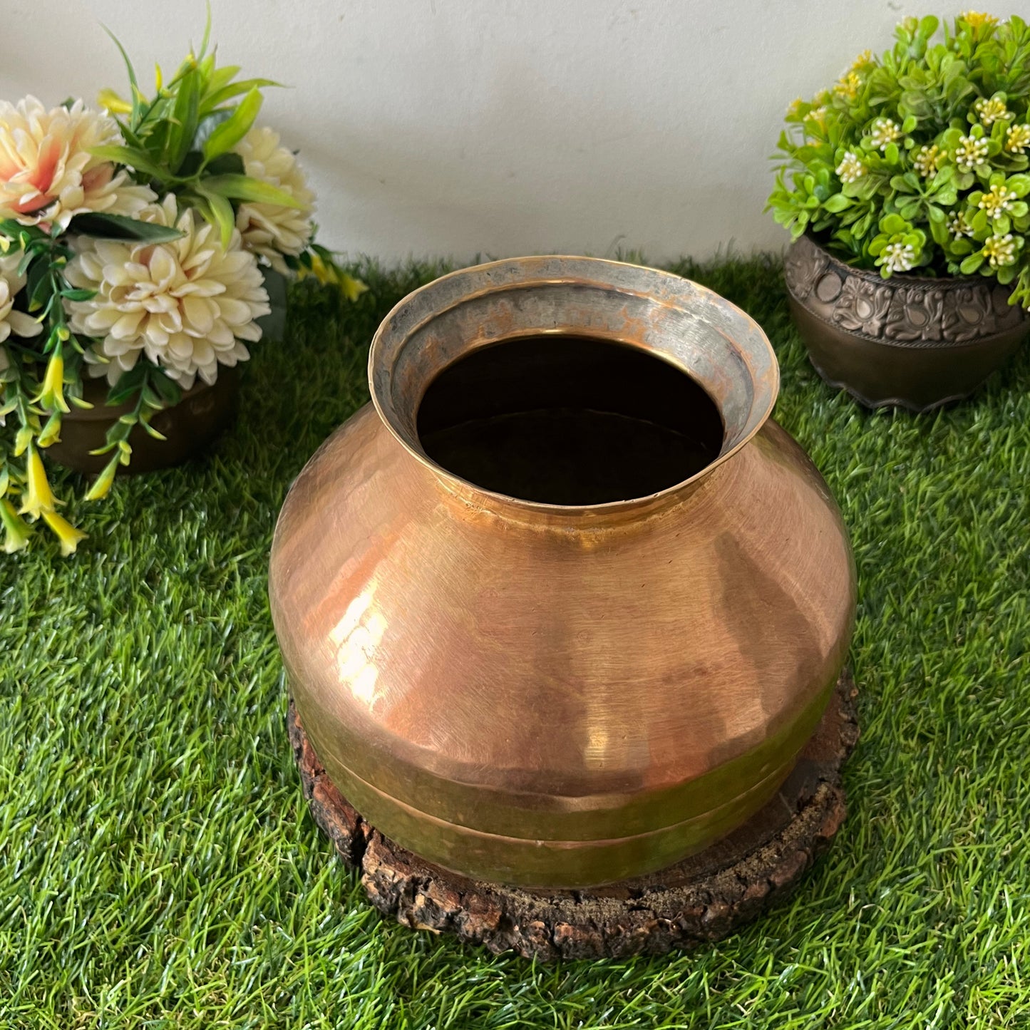 Brass Heavy Cooking Pot - Antique Handi