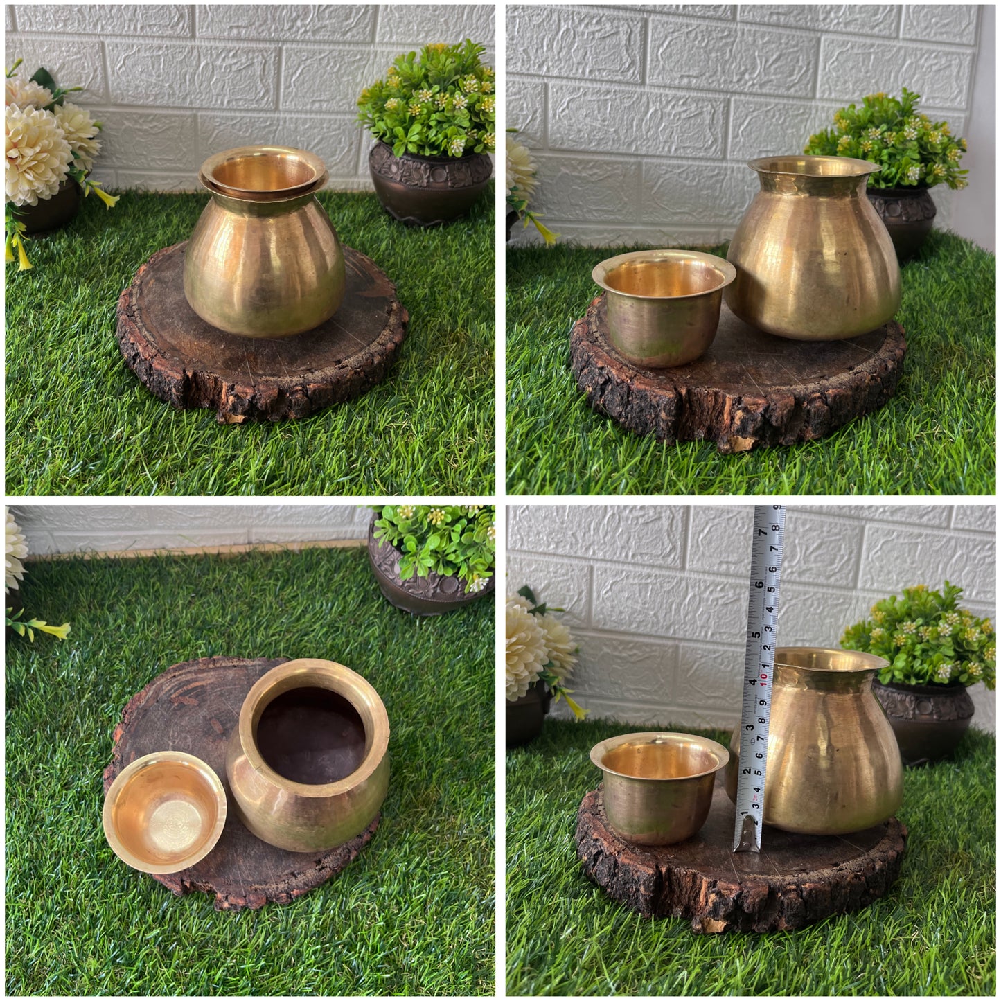 Brass Kalash And Pela - Antique Lota