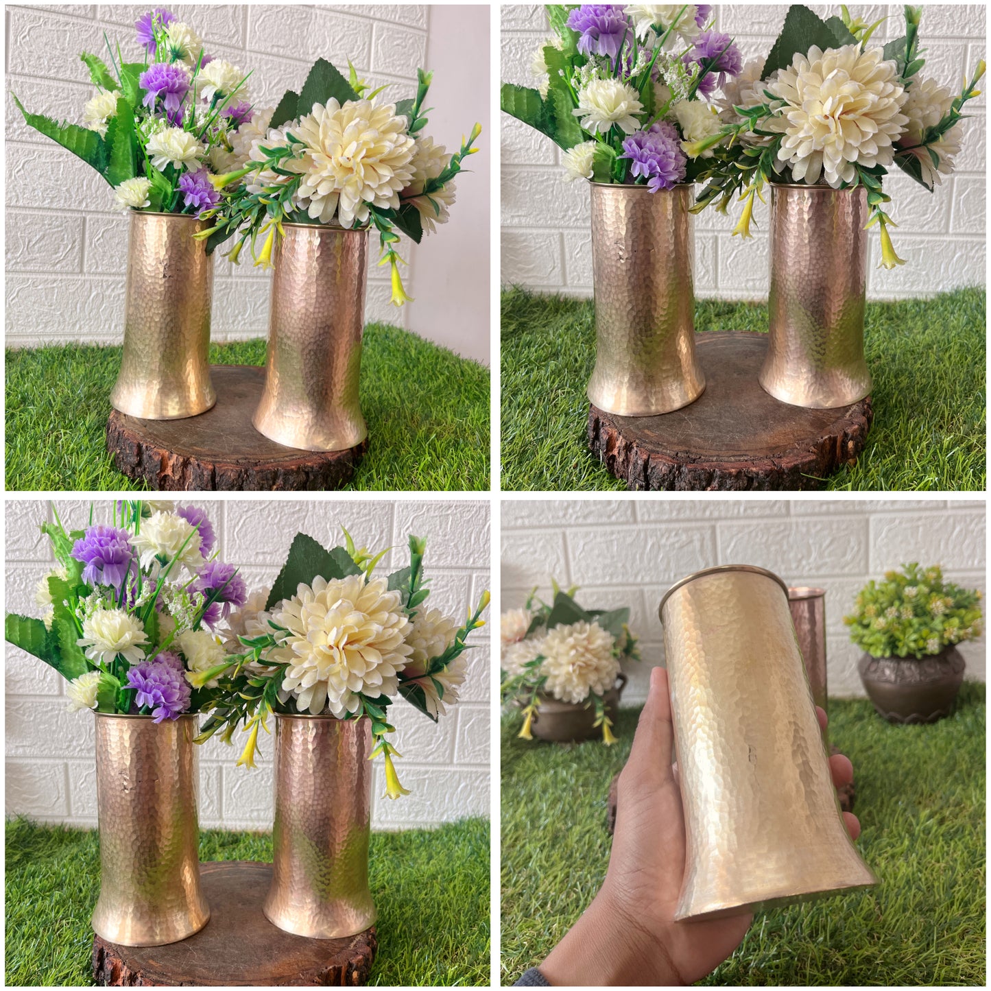 Brass Vase In Pair - Antique Flower Vase In pair