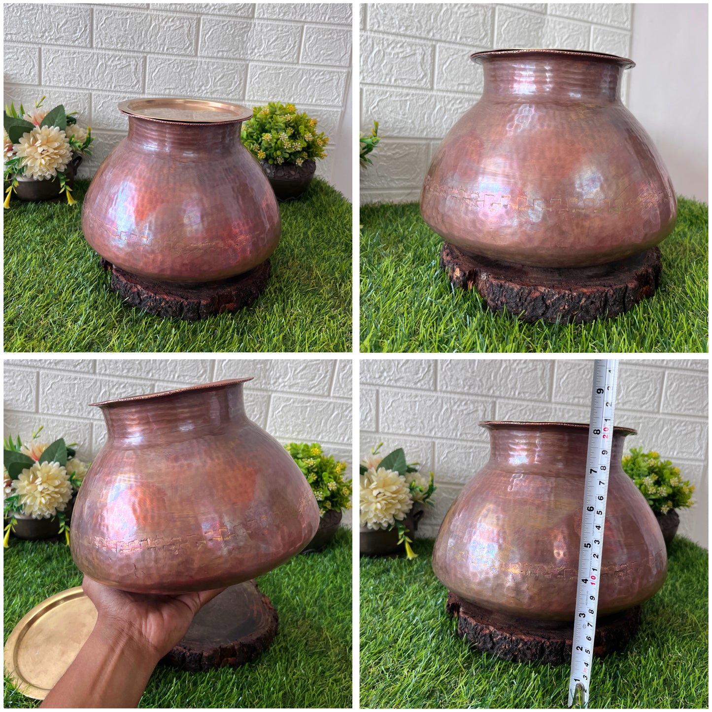 Copper Deg With Lid - Antique Copper Cooking Bolw With Dhakkan