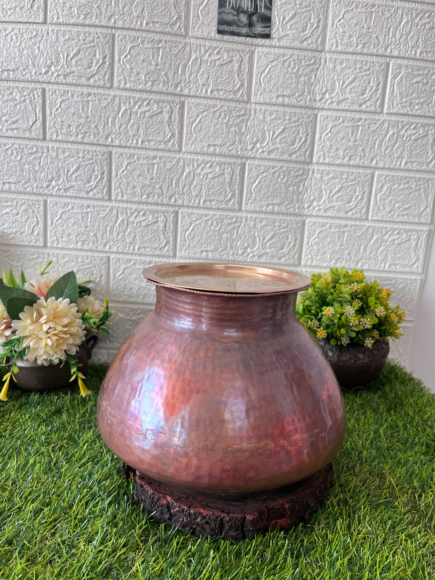 Copper Deg With Lid - Antique Copper Cooking Bolw With Dhakkan