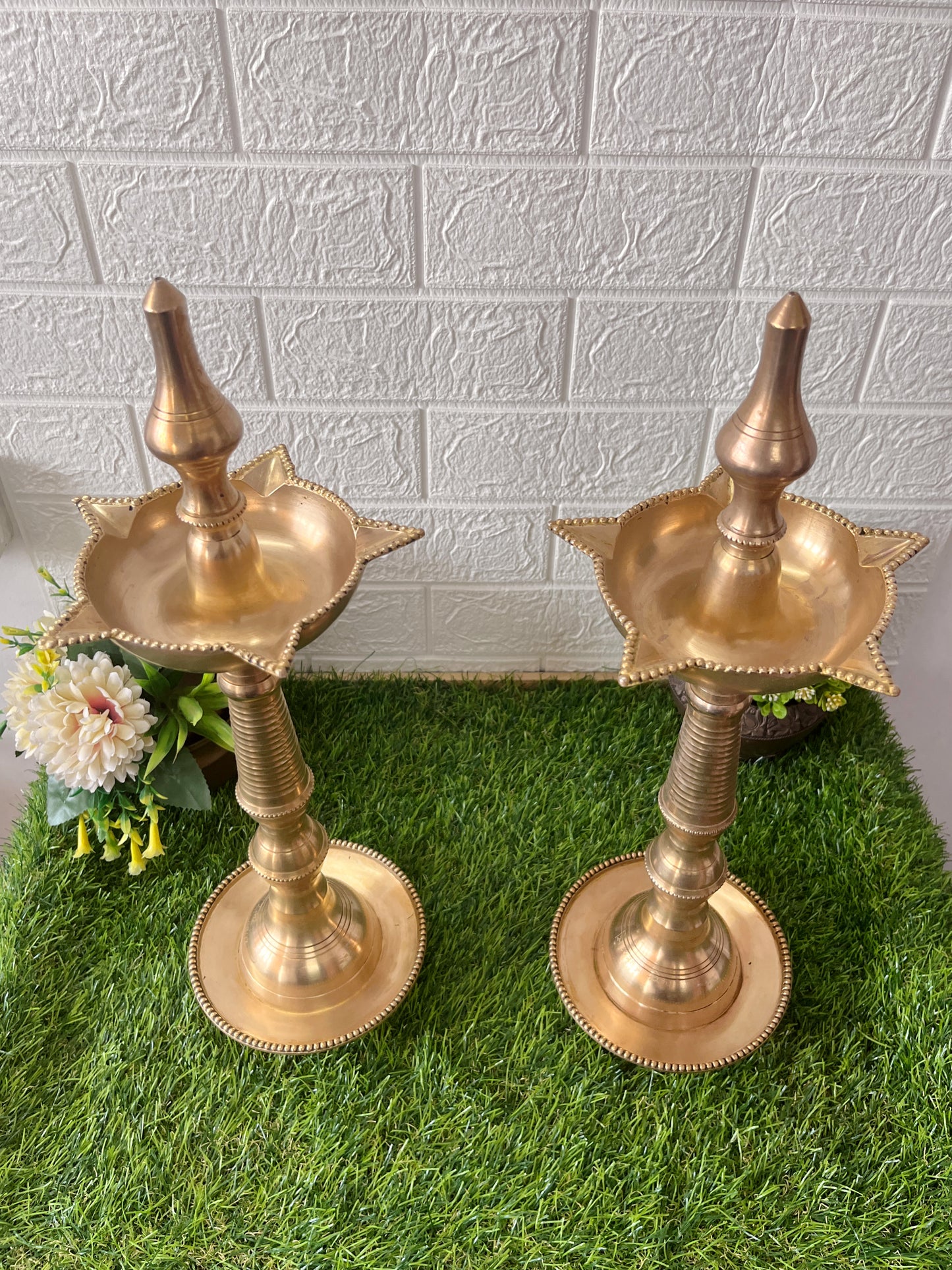 Brass Samay In Pair - Antique Diya