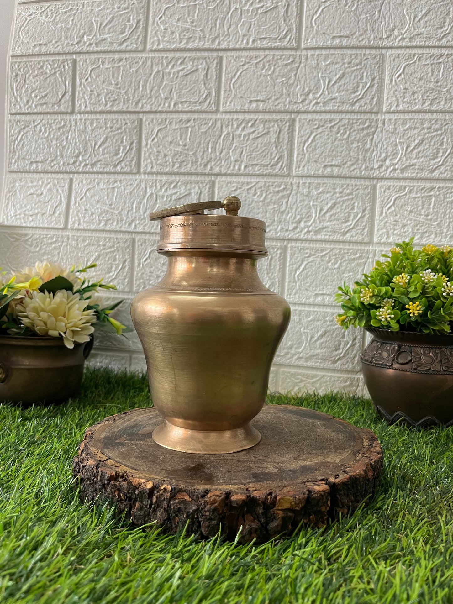 Antique Rare Brass Gangajal Lota