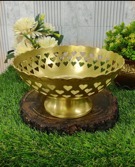 Vintage Brass Fruit Bowl. - Bombay Antiques