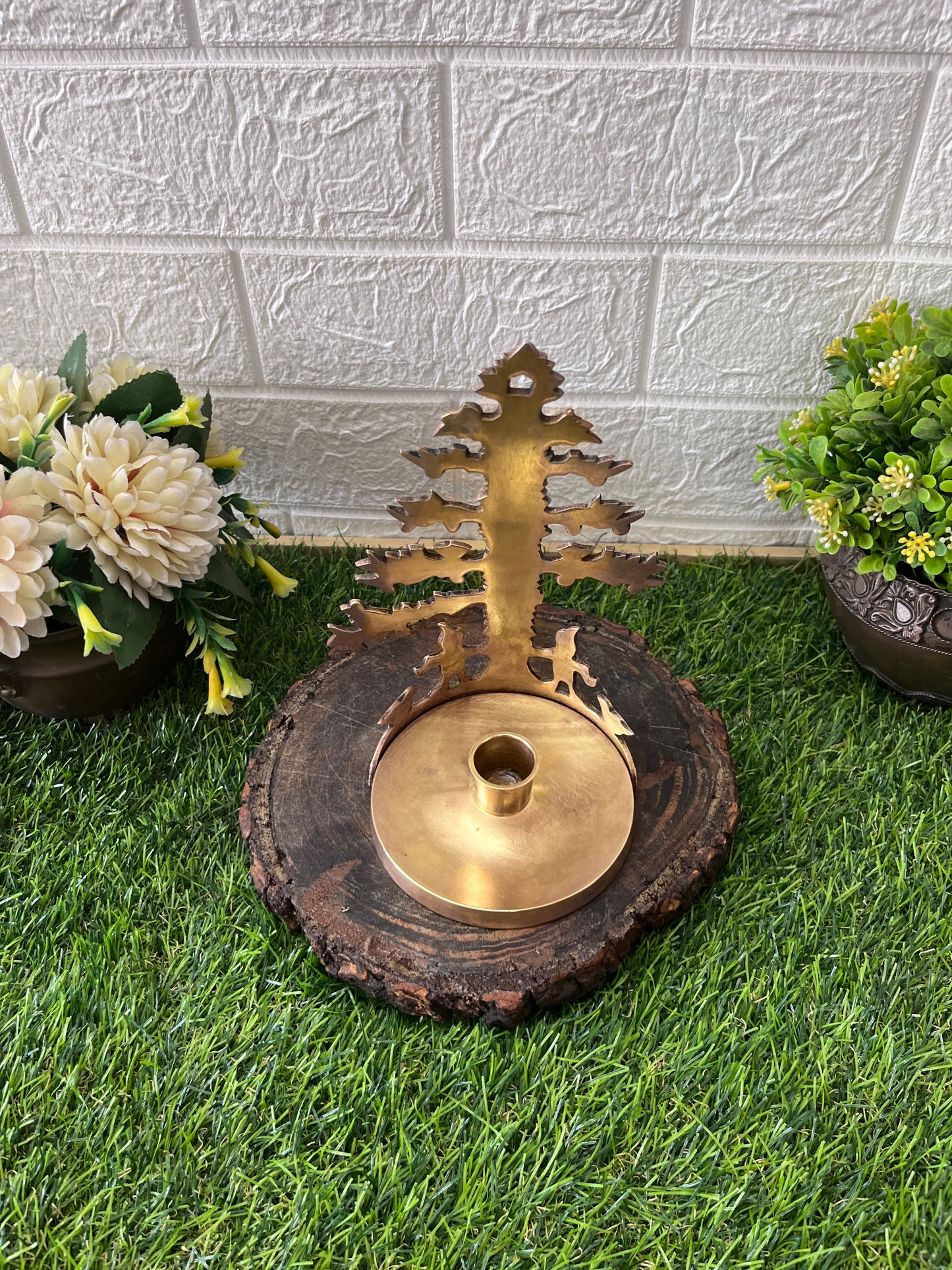 Brass Candle Holder - Antique Mombatti Stand