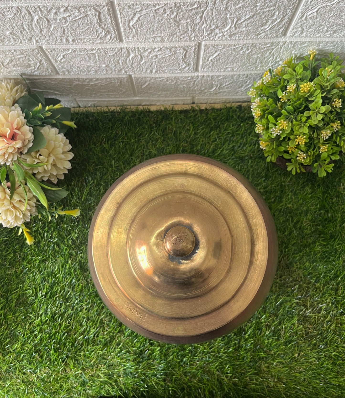 Antique Brass Rare Shape Storage Box