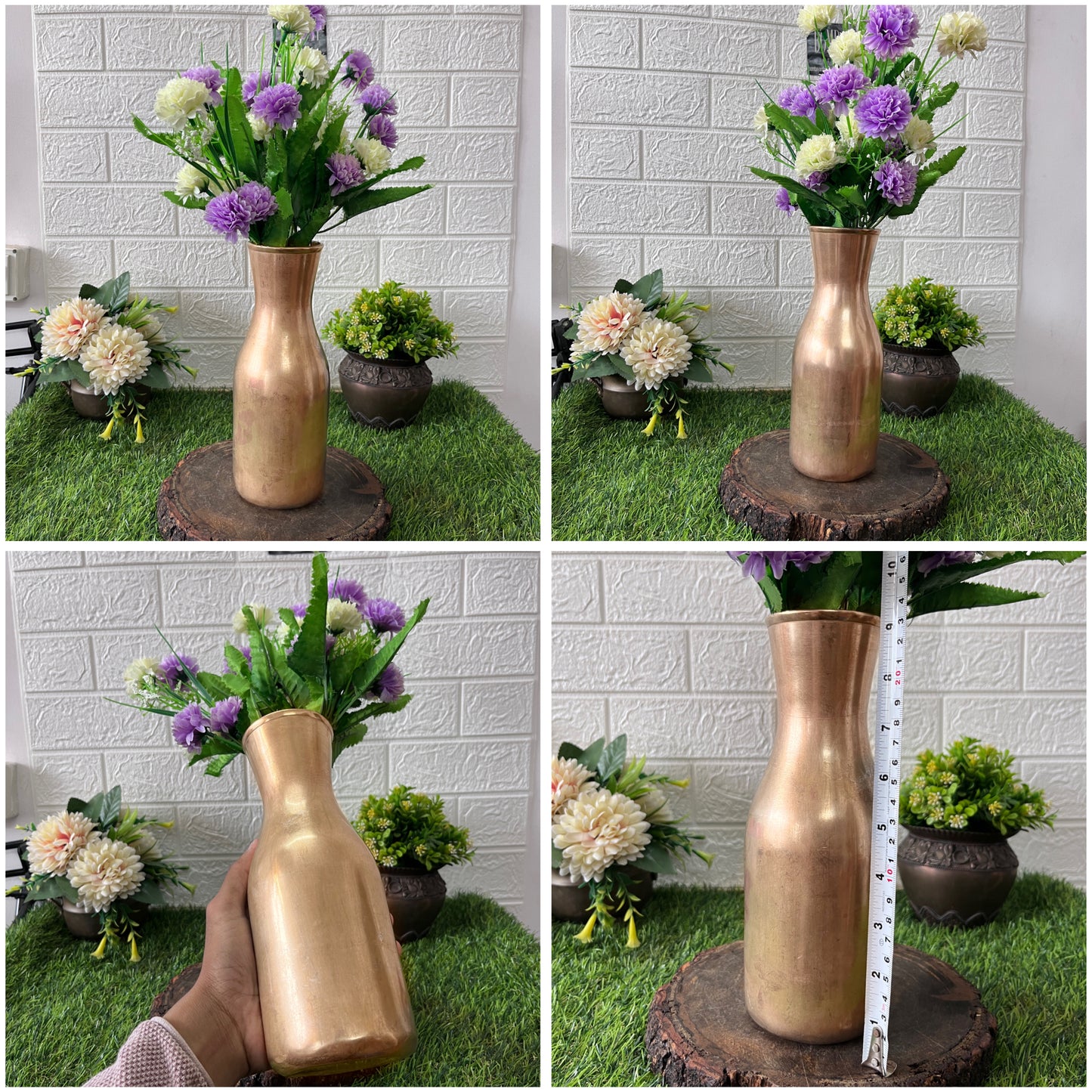 Brass Flower Vase - Antique Phooldaan