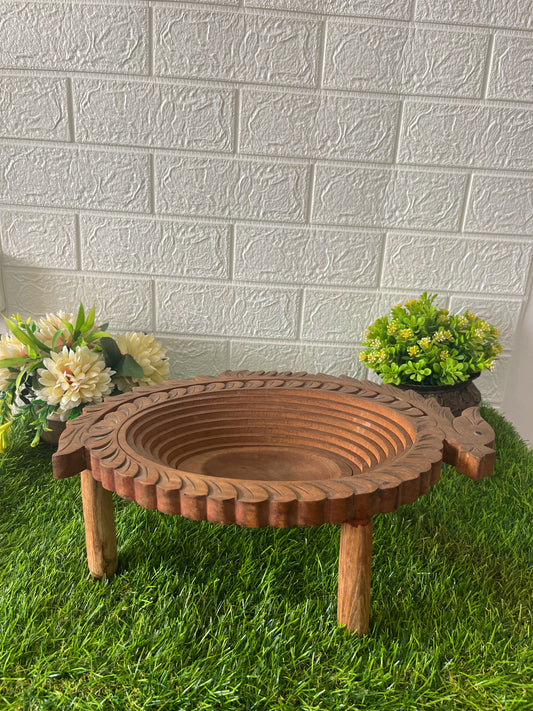 Antique Wooden Fruit Bowl