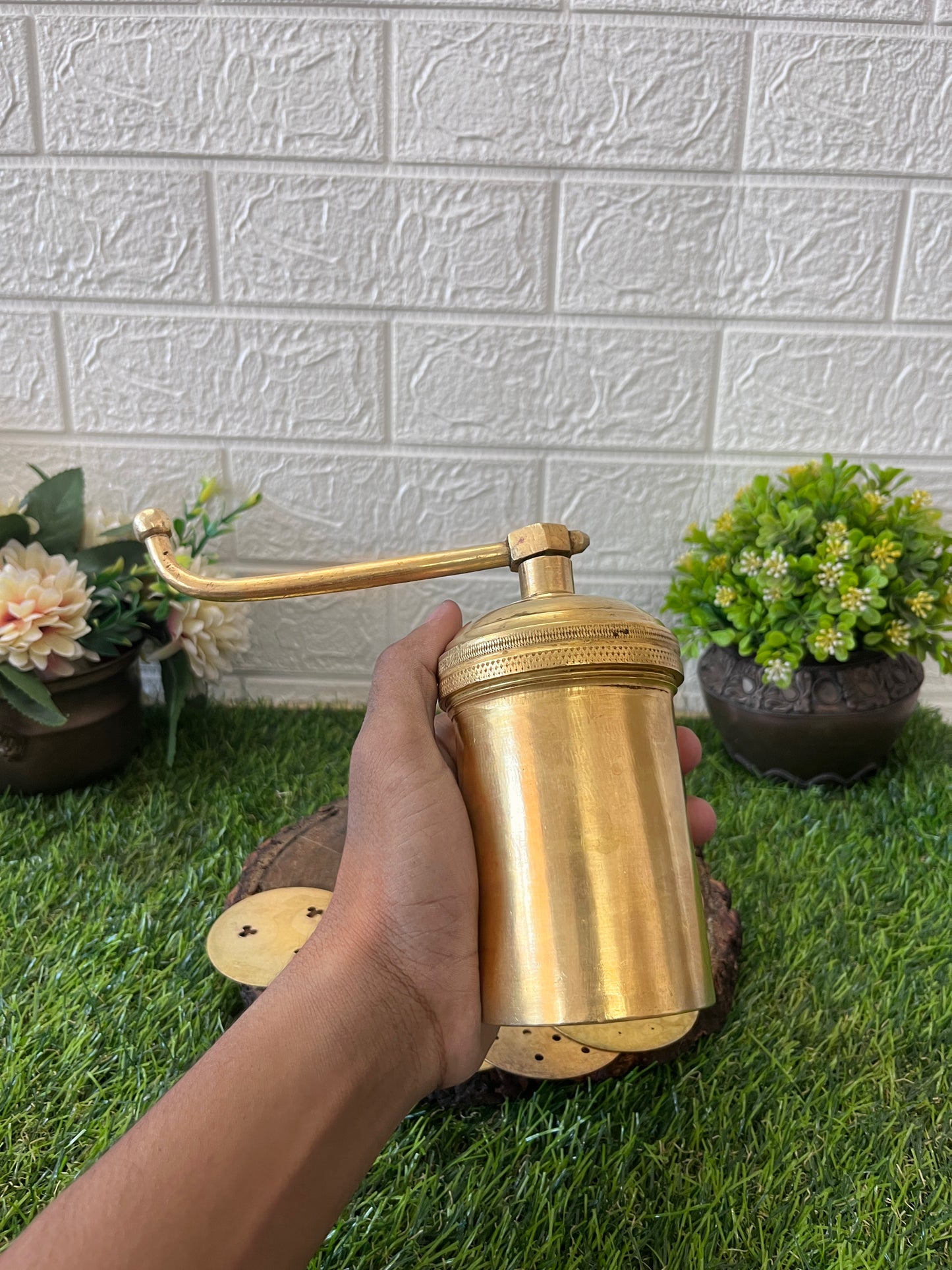 Brass Chakali Maker With Dough Cutter - Antique item