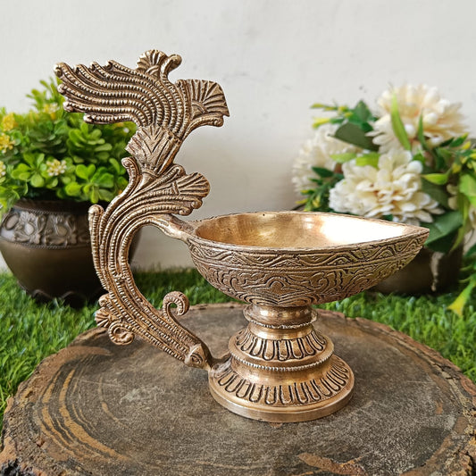 Brass Diya - Antique Oil Lamp