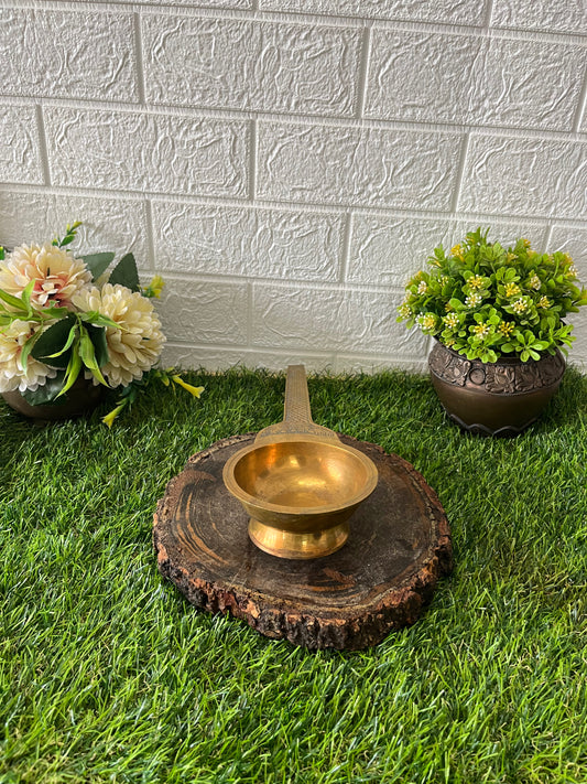 Brass Diya - Antique Oil Lamp