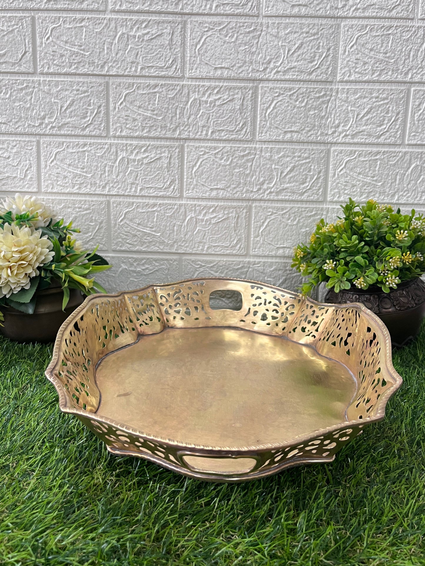 Brass Tray - Antique Serving Item