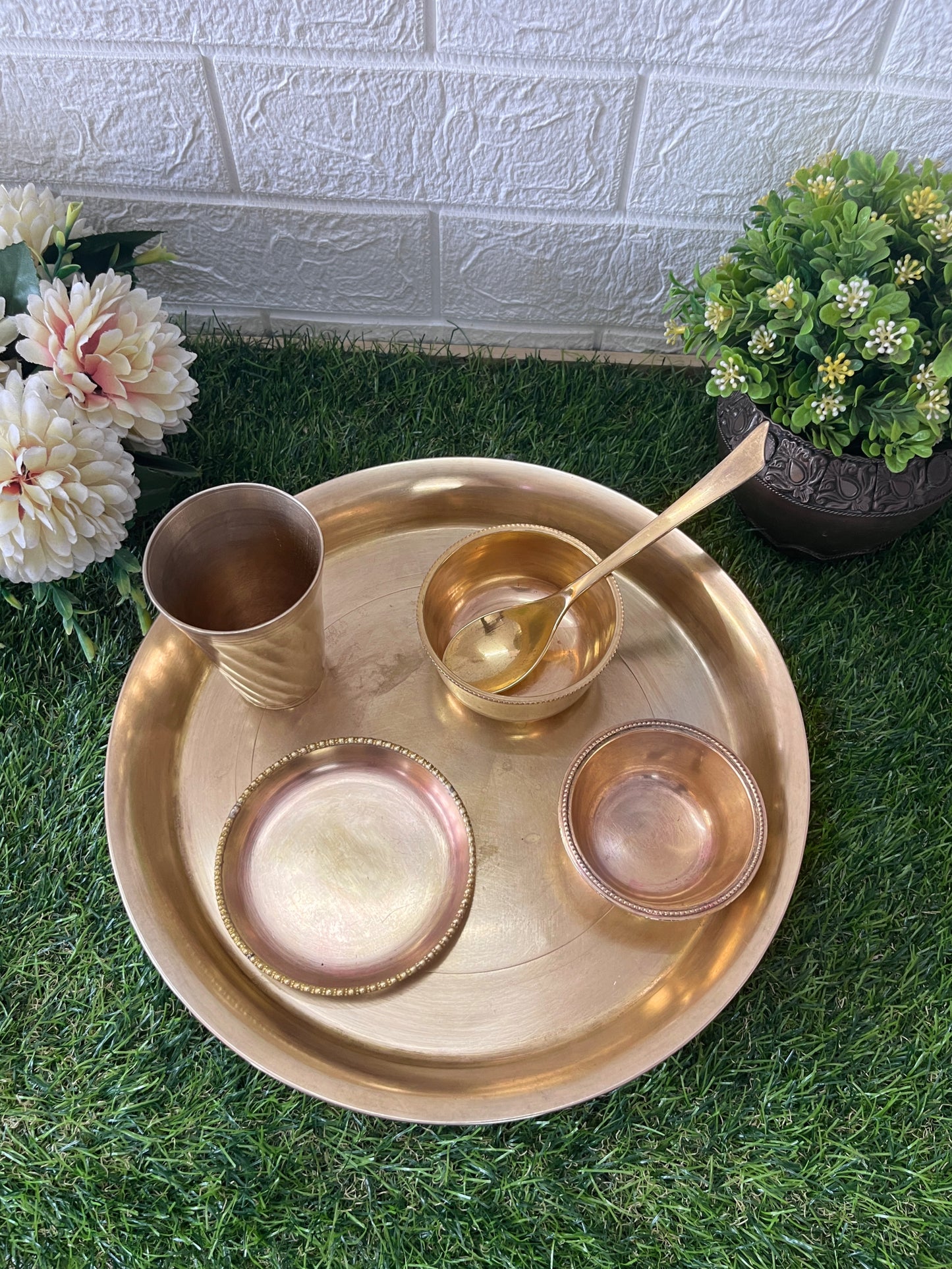 Brass Dinner Set - Antique Serving Item