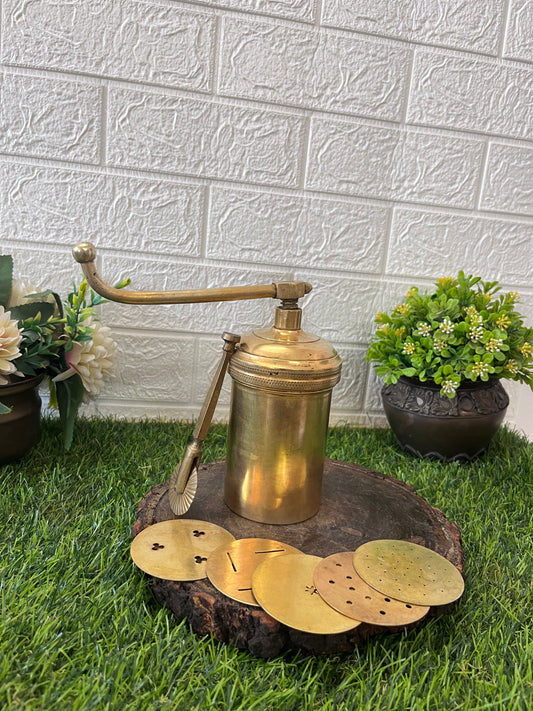 Brass Chakali Maker With Dough Cutter - Antique item