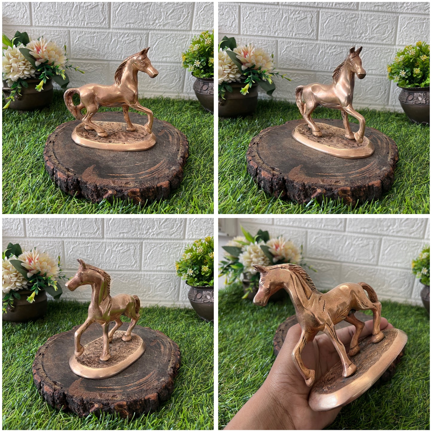 Brass Horse Table Top - Antique Animal Figurine