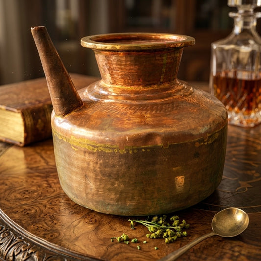 1975 Antique Copper Kamandal | Traditional Indian Décor & Collectible