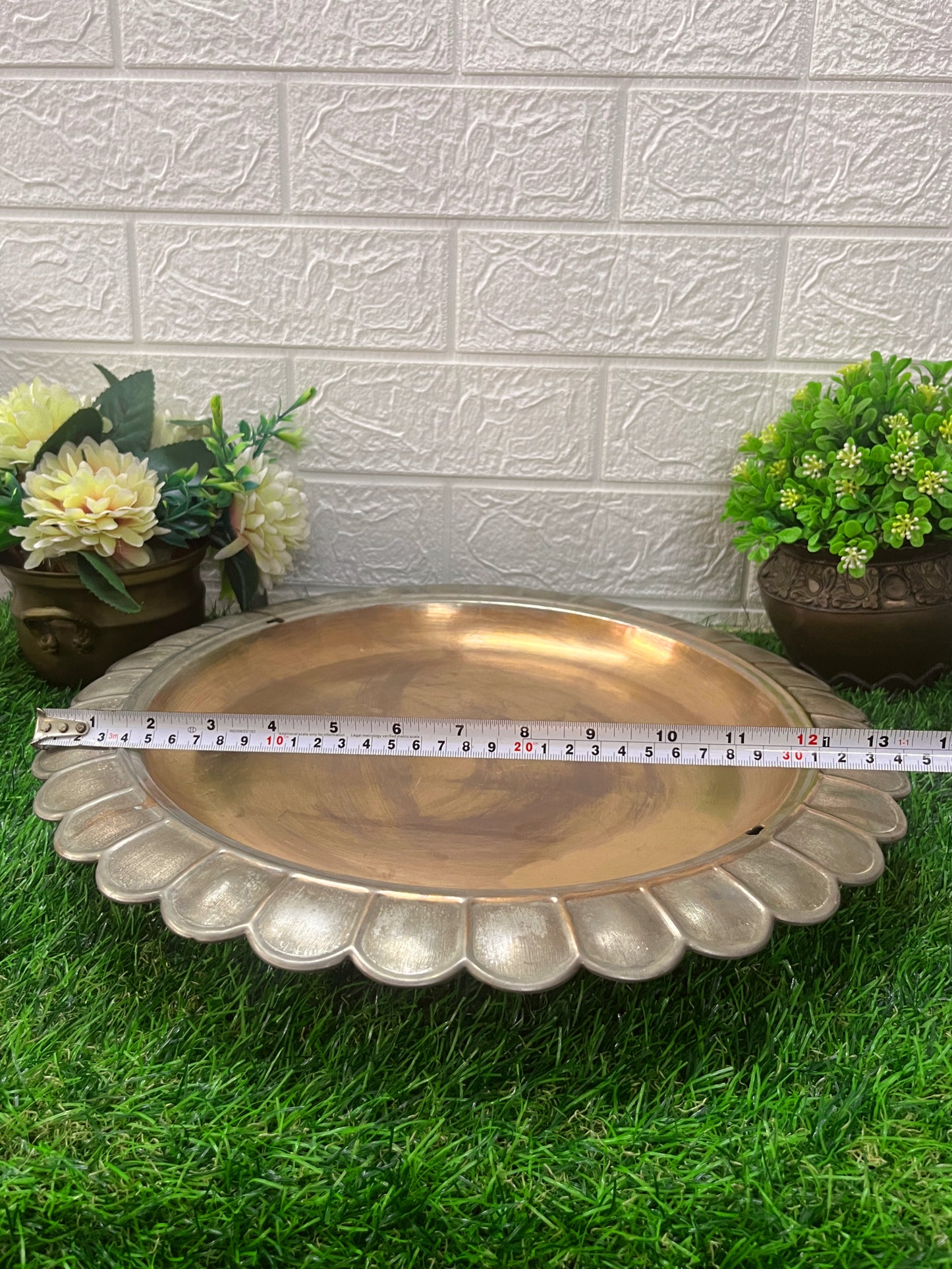 Brass Big Wall Hanging Plate - Antique Decor Items